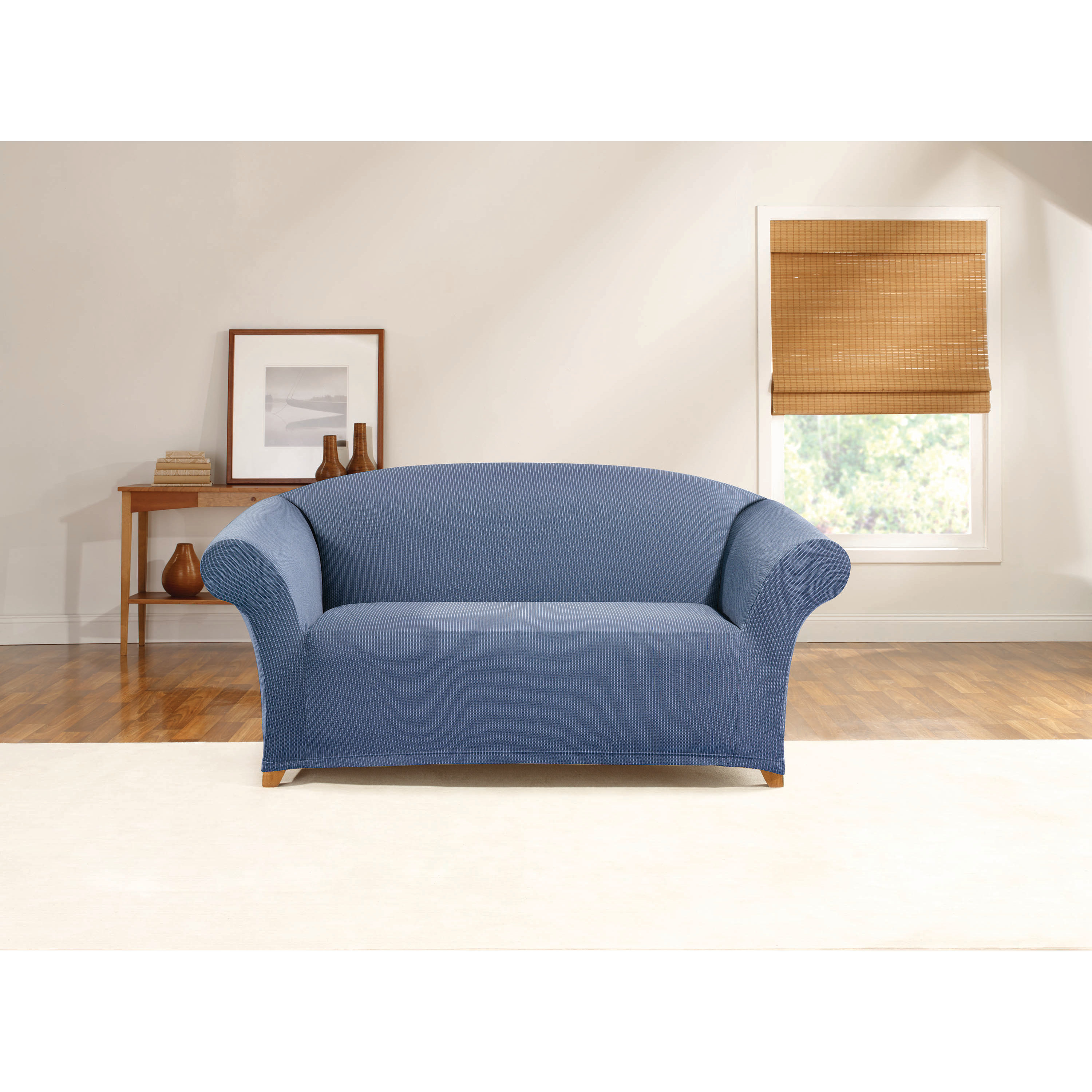 Sure Fit Simple Stretch Ticking Stripe Loveseat Slipcover & Reviews