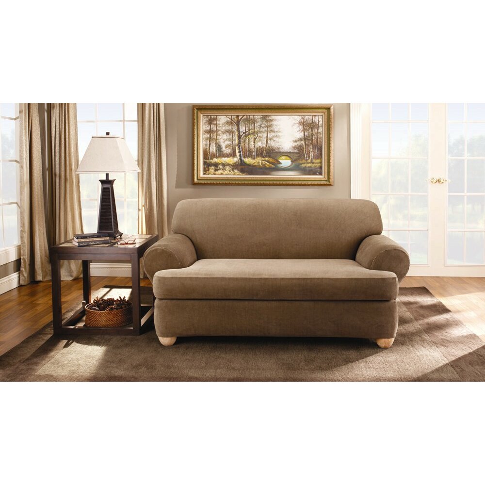 Sure Fit Stretch Stripe Loveseat TCushion Slipcover & Reviews Wayfair