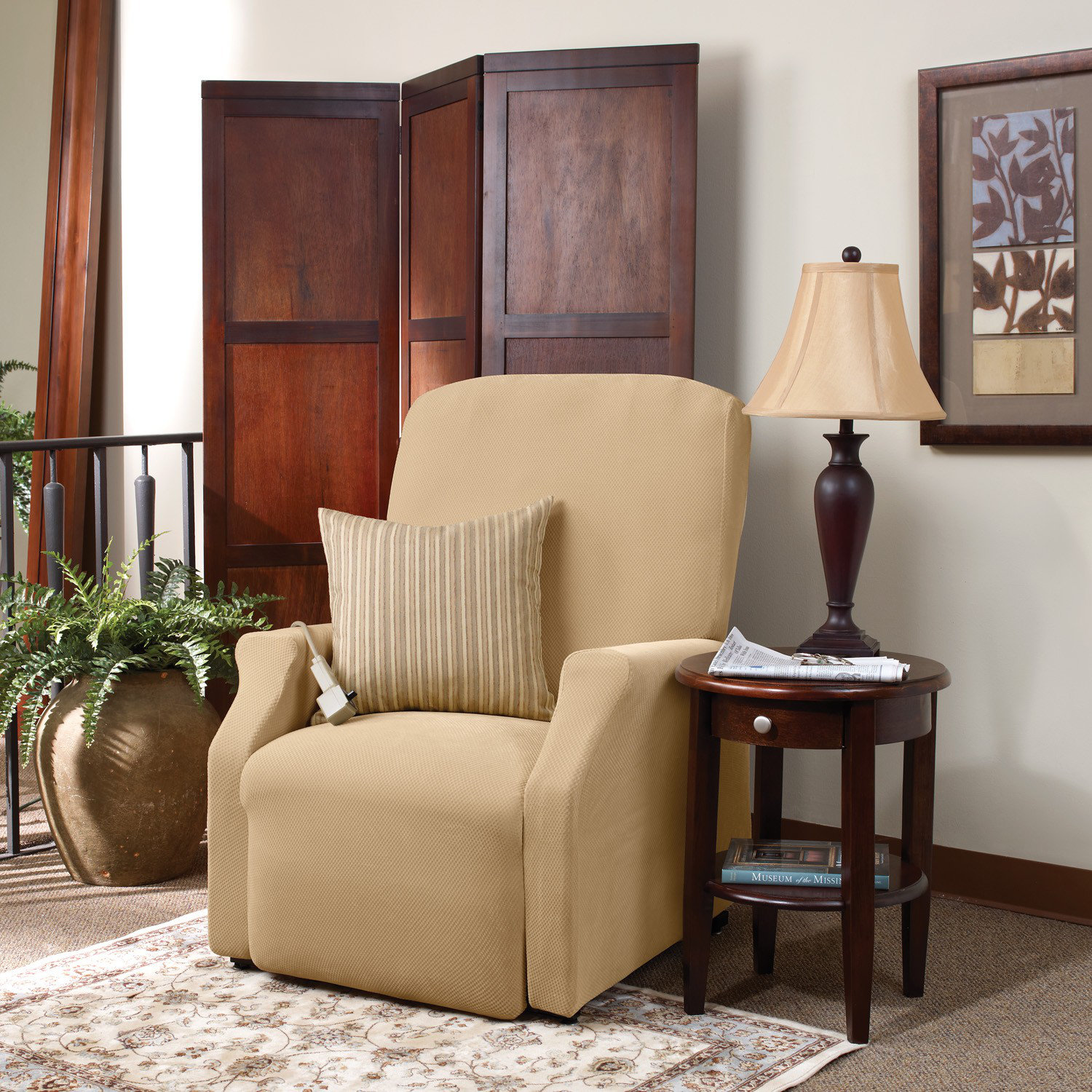 Sure Fit Stretch Pique Recliner Slipcover & Reviews Wayfair