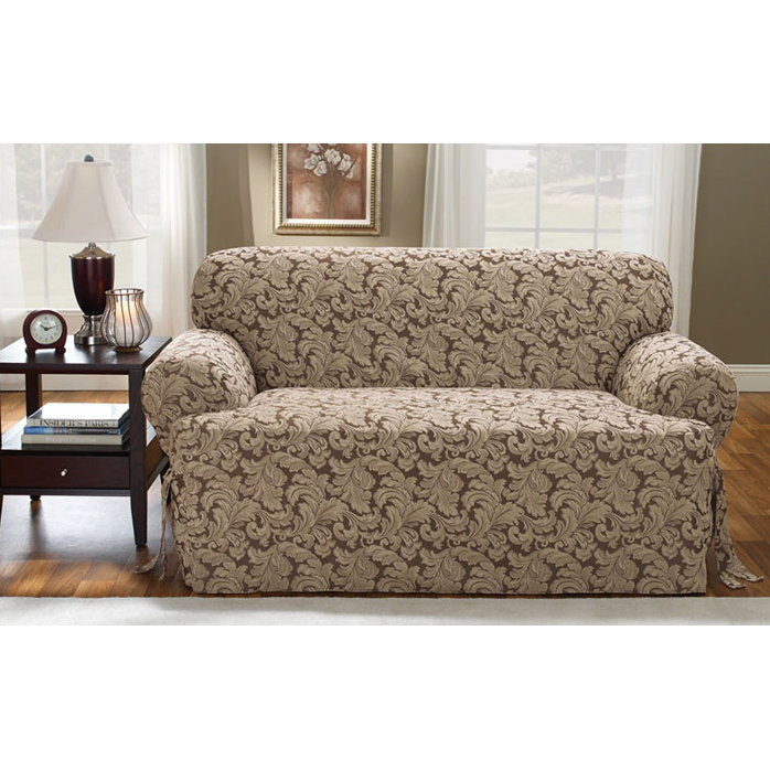 Sure Fit Scroll Classic Sofa T Cushion Skirted Slipcover & Reviews