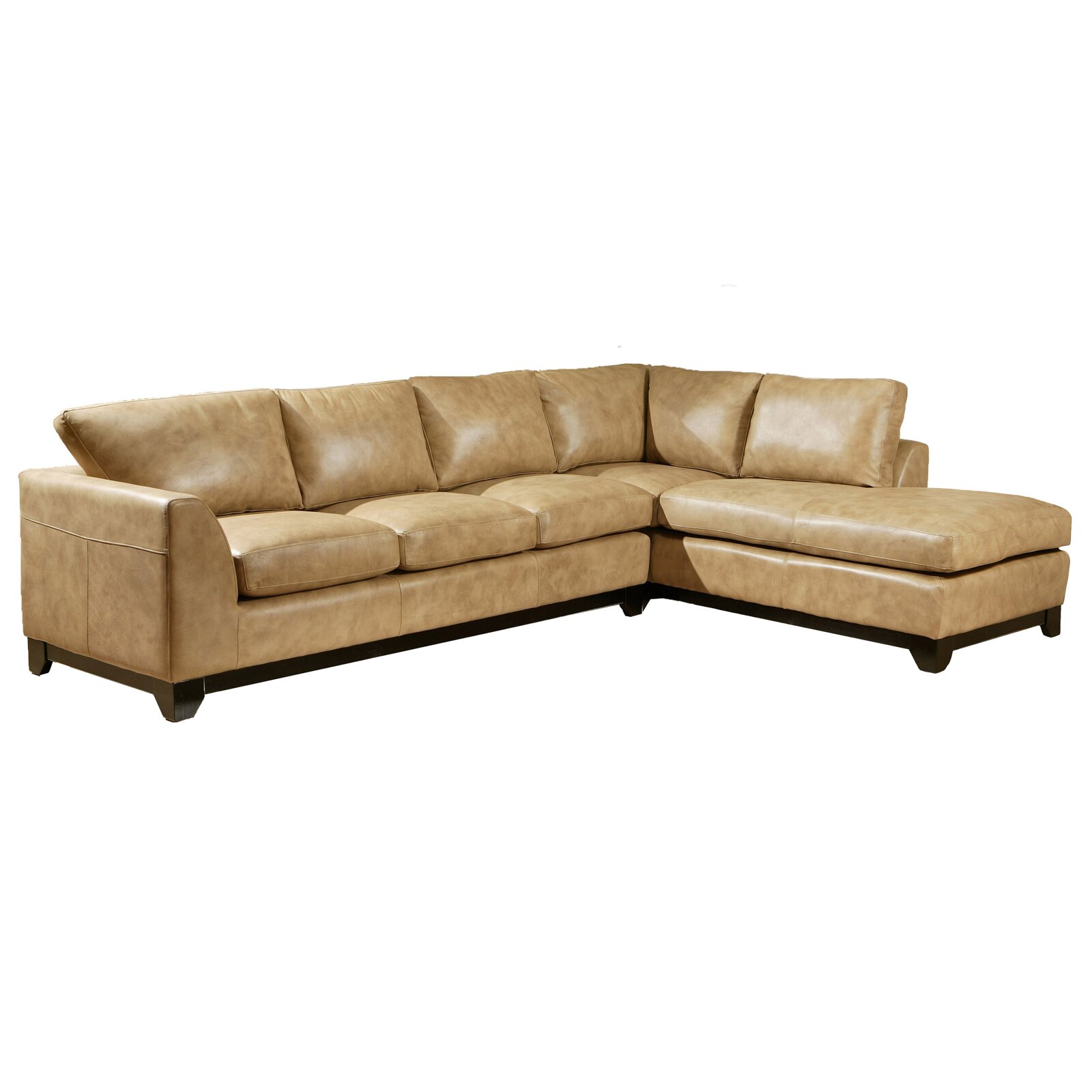 Omnia Leather City Sleek Sectional | Wayfair