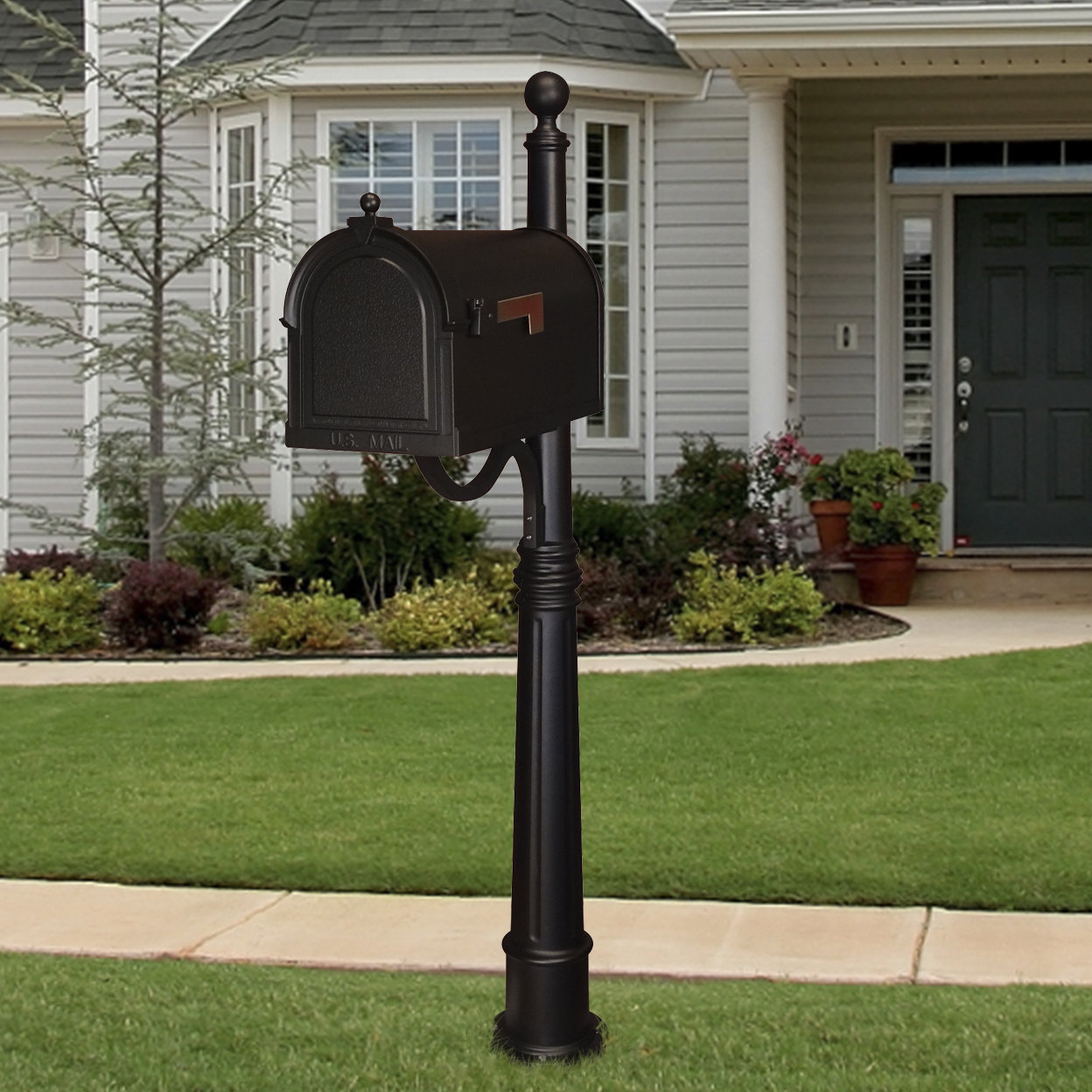 Special Lite Products Berkshire Pedestal Mounted Mailbox with Rain