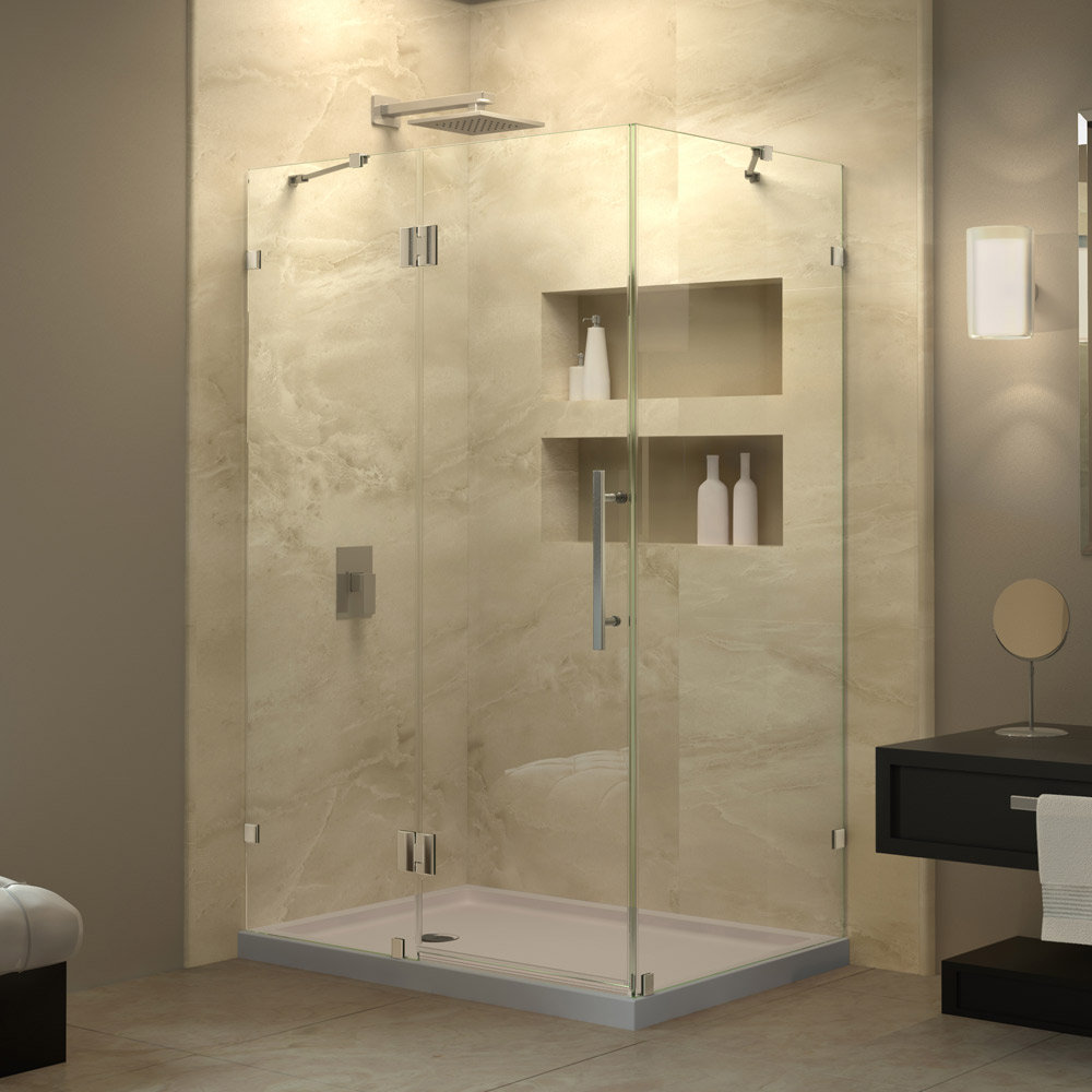 DreamLine QuatraLux 32 1/4" by 46 5/16" Frameless Hinged Shower