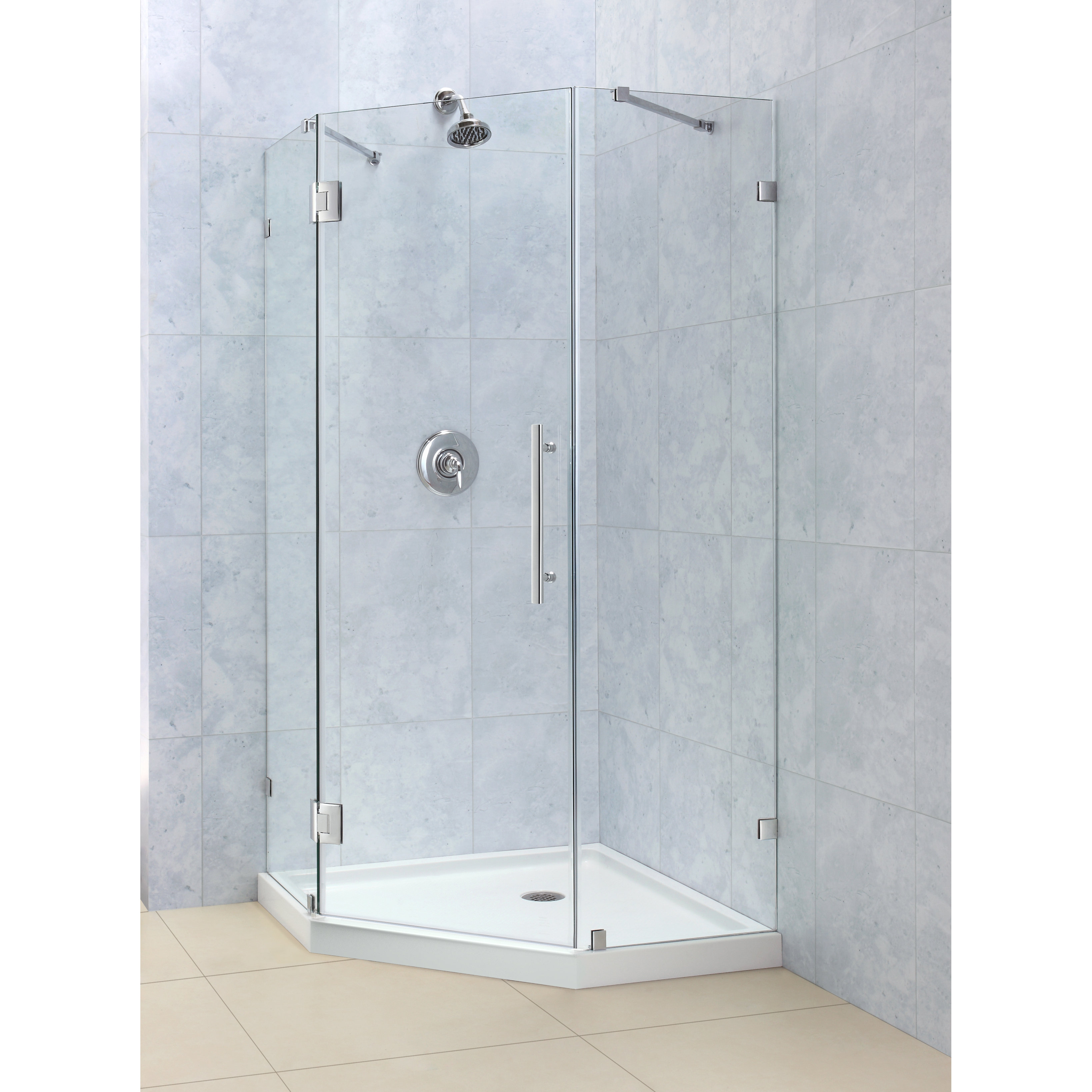 DreamLine Prism Lux 38.25" x 38.25" x 72" Neoangle Hinged Shower