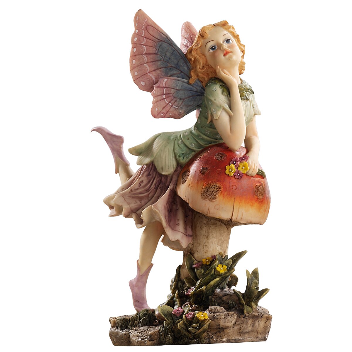 mushroom fairy statue