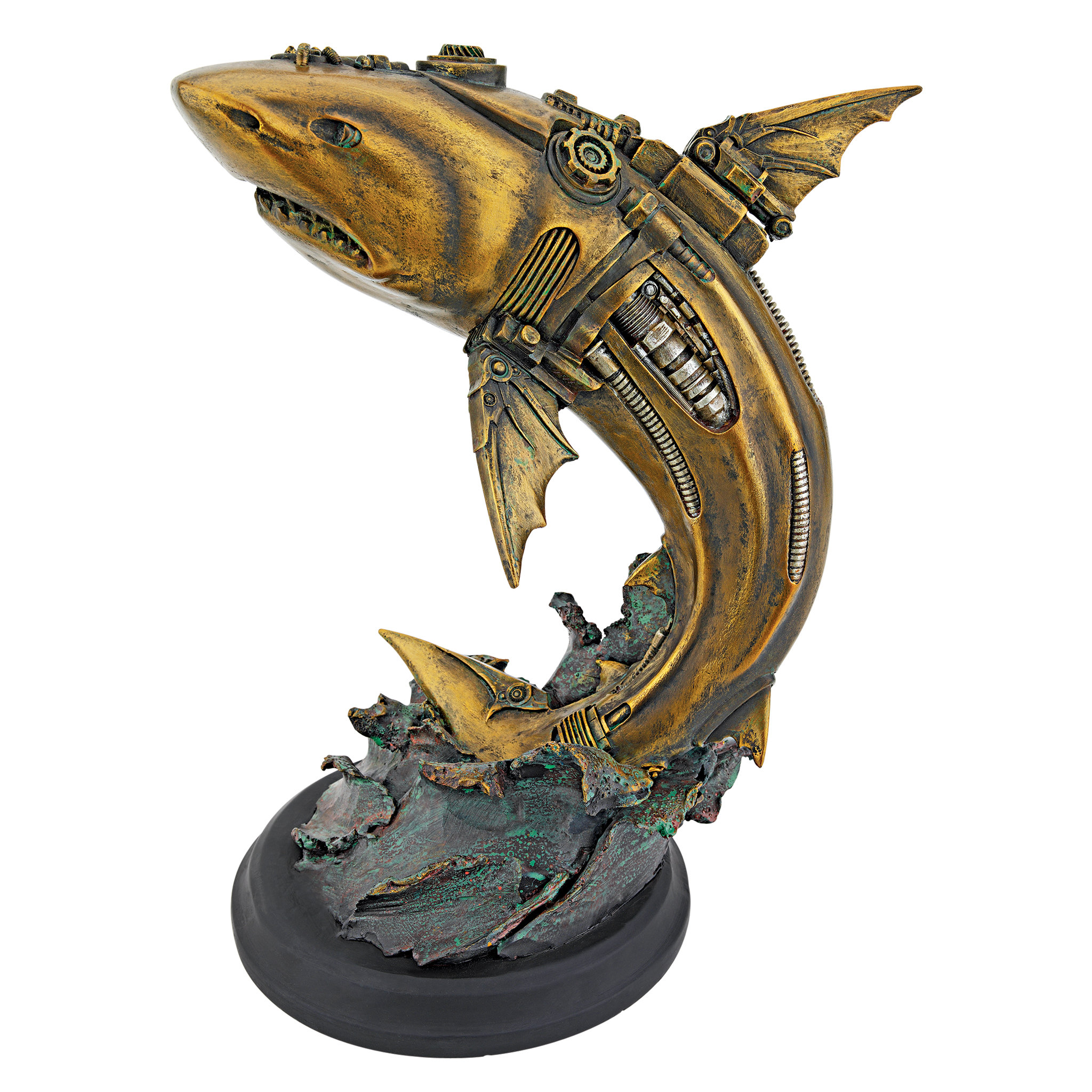 Design Toscano Steampunk Shark Fish Statue & Reviews Wayfair