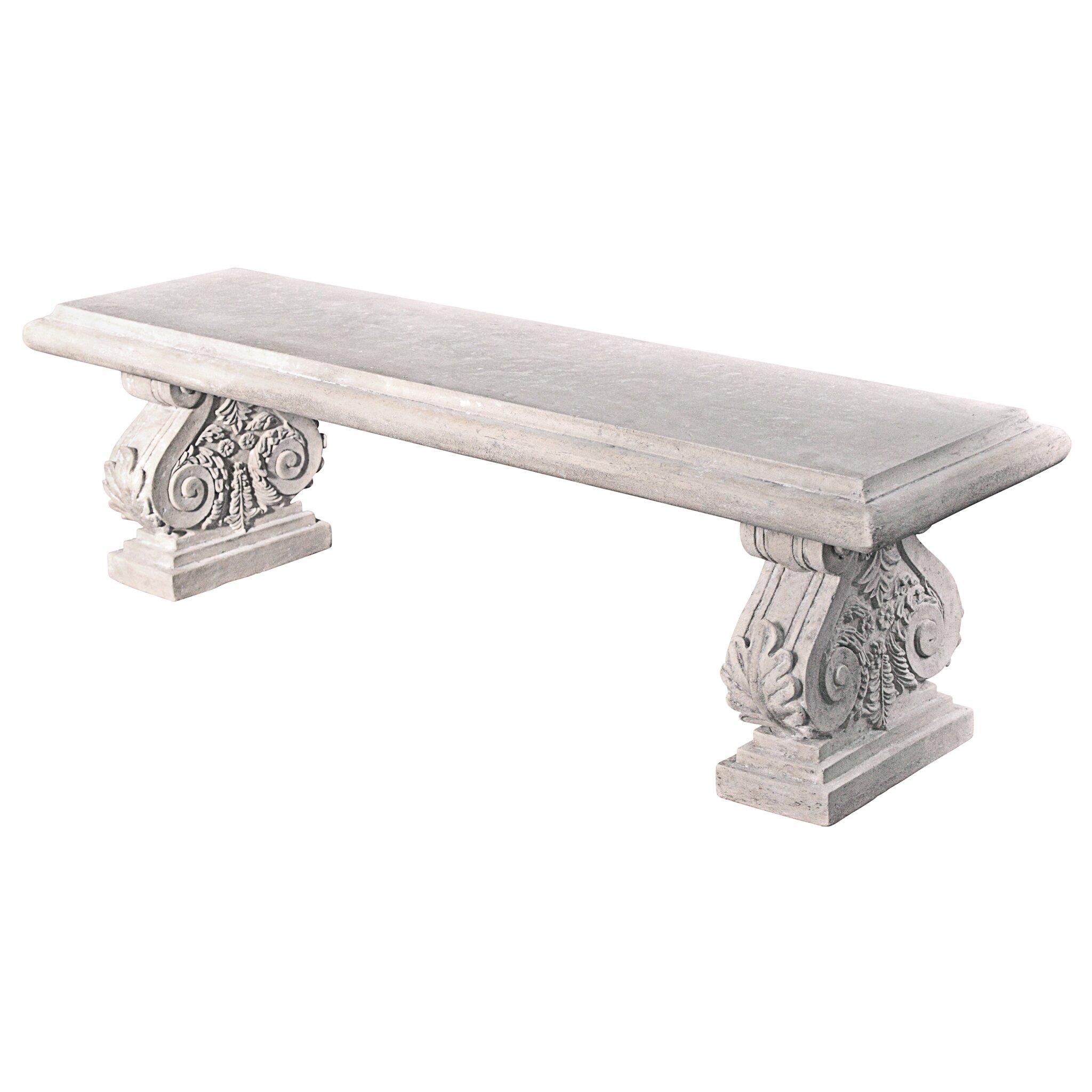 Design Toscano Stone Garden Bench & Reviews | Wayfair