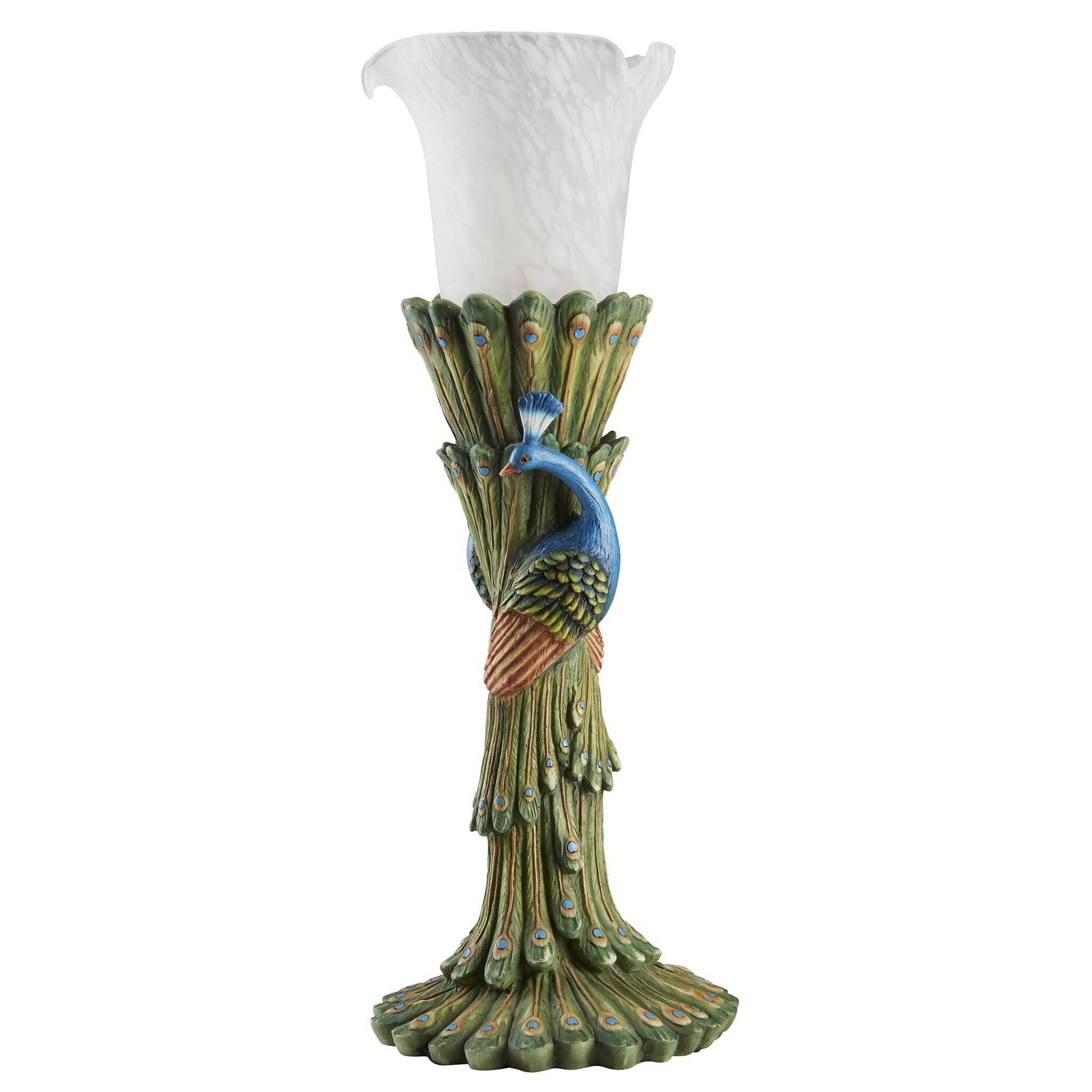 Design Toscano Victorian Peacock Torchiere Sculptural 17 Table Lamp Wayfair 8183