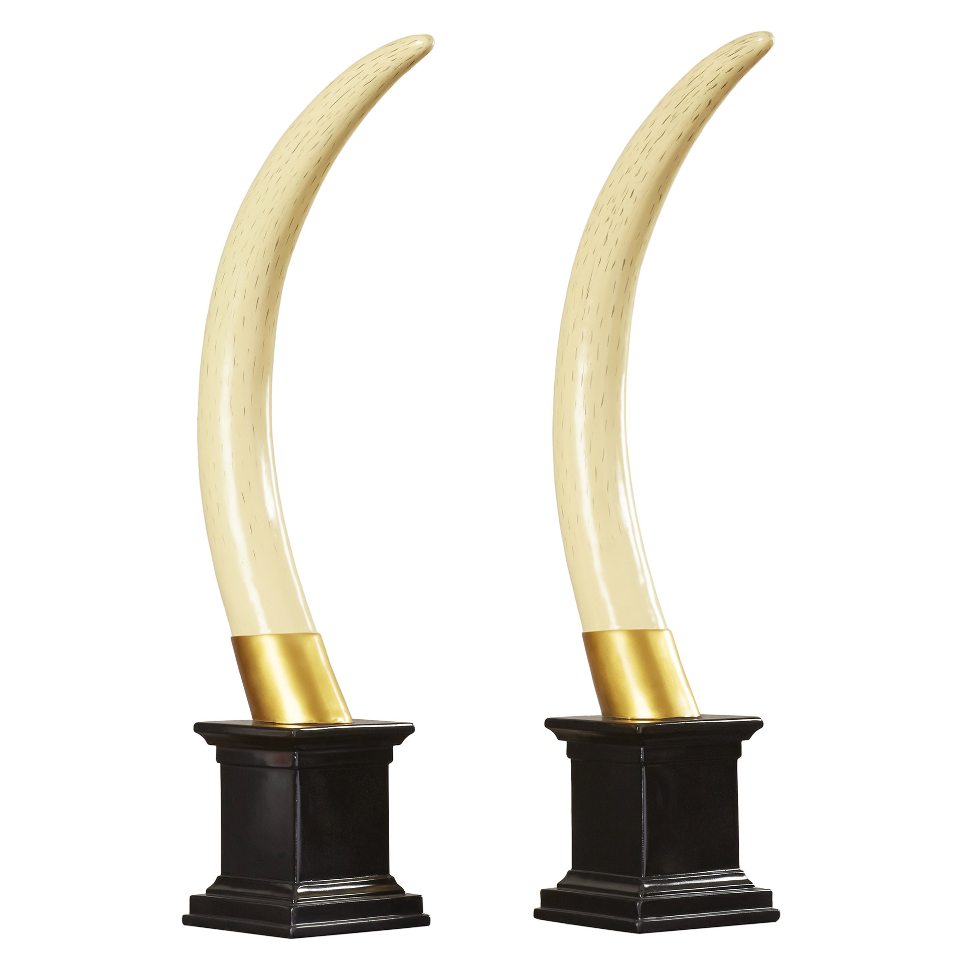 Design Toscano British Colonial Elephant Tusk Trophy Sculpture