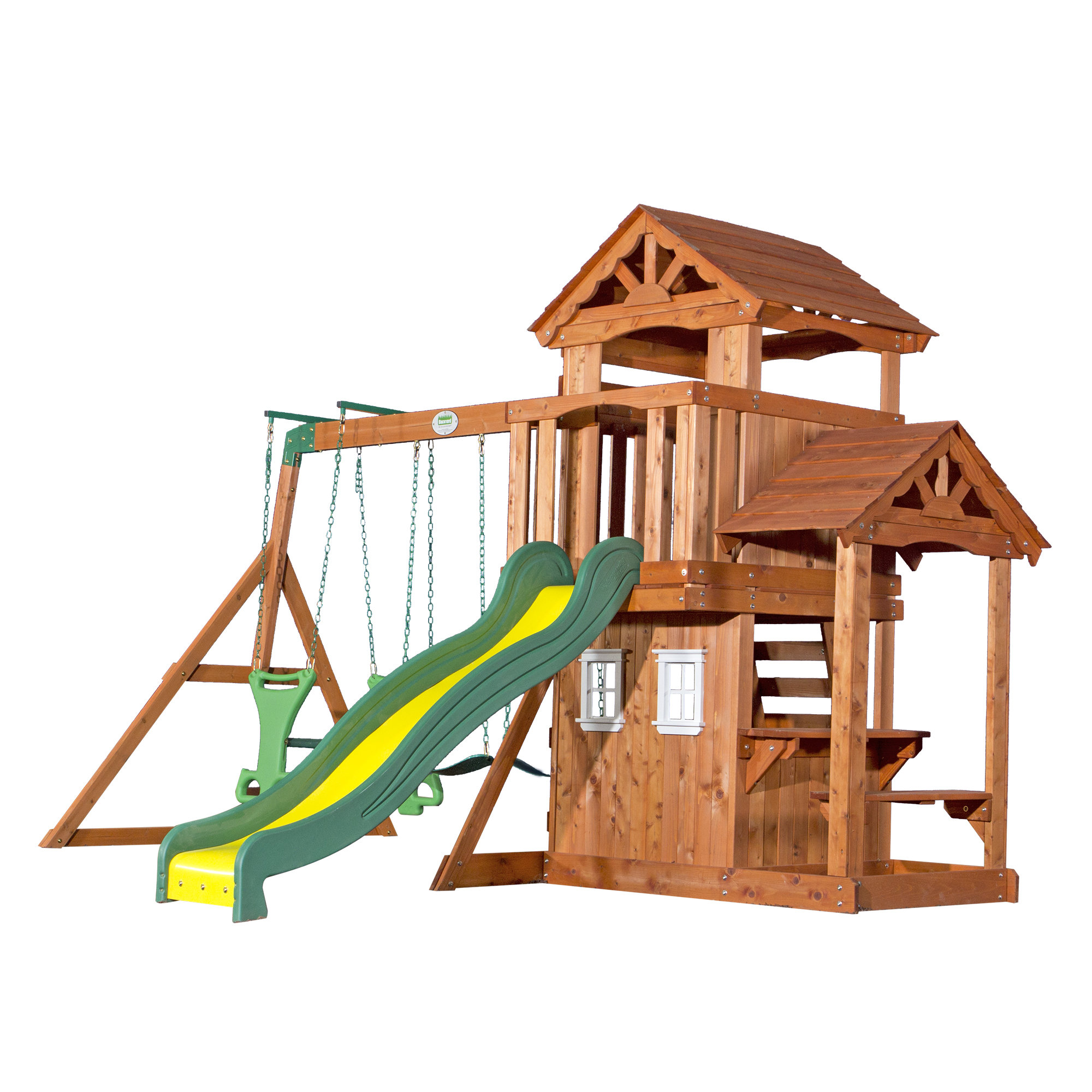 backyard discovery weston cedar swing set