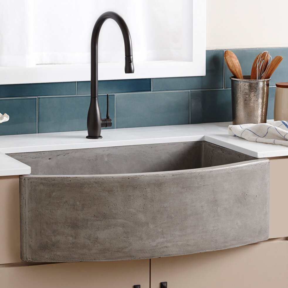 Native Trails Farmhouse 33" x 20.5" Quartet Kitchen Sink ...