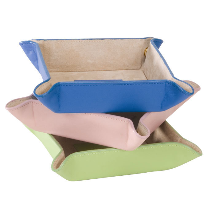 Royce Leather Suede Lined Genuine Leather Travel Valet Jewelry Tray