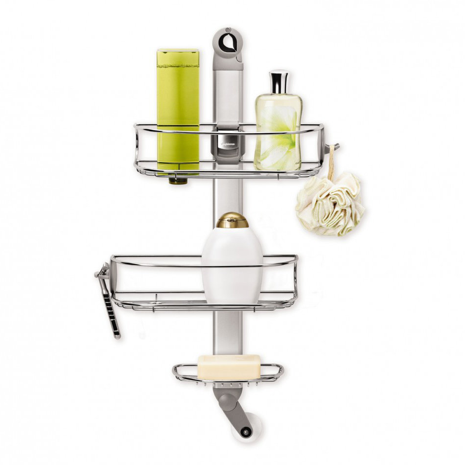 simplehuman Adjustable Metal Hanging Shower Caddy & Reviews Wayfair UK