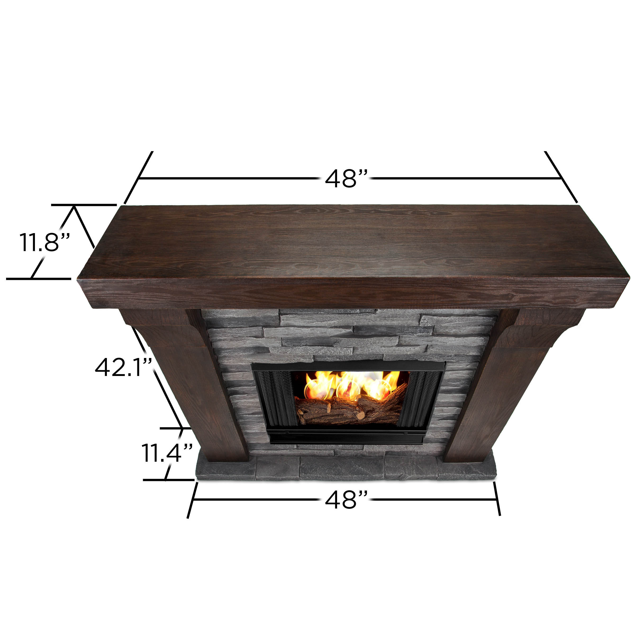 Real Flame Avondale Cast Mantel Gel Fuel Fireplace Wayfair