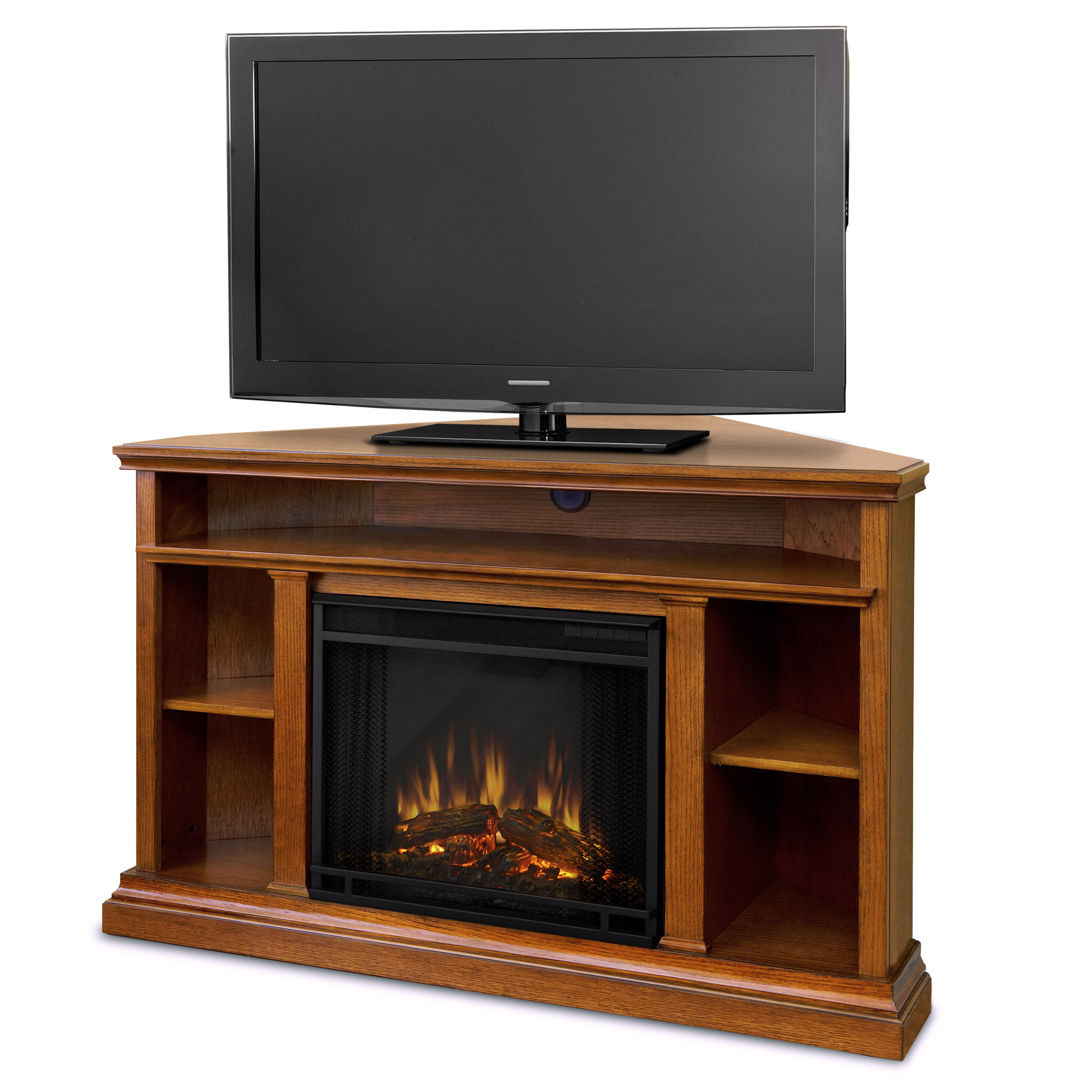 Real Flame Churchill TV Stand with Electric Fireplace  Reviews  Wayfair