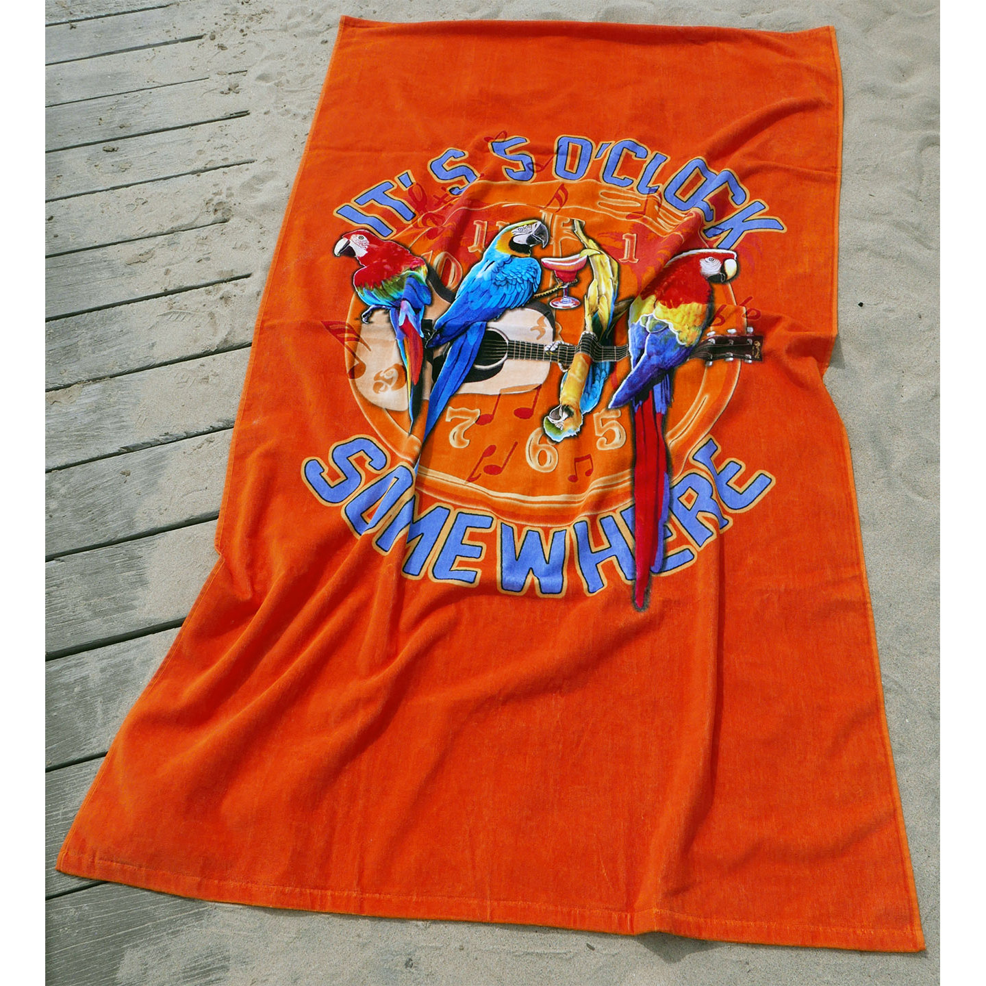 Margaritaville Rockin' Parrots Orange Beach Towel Wayfair