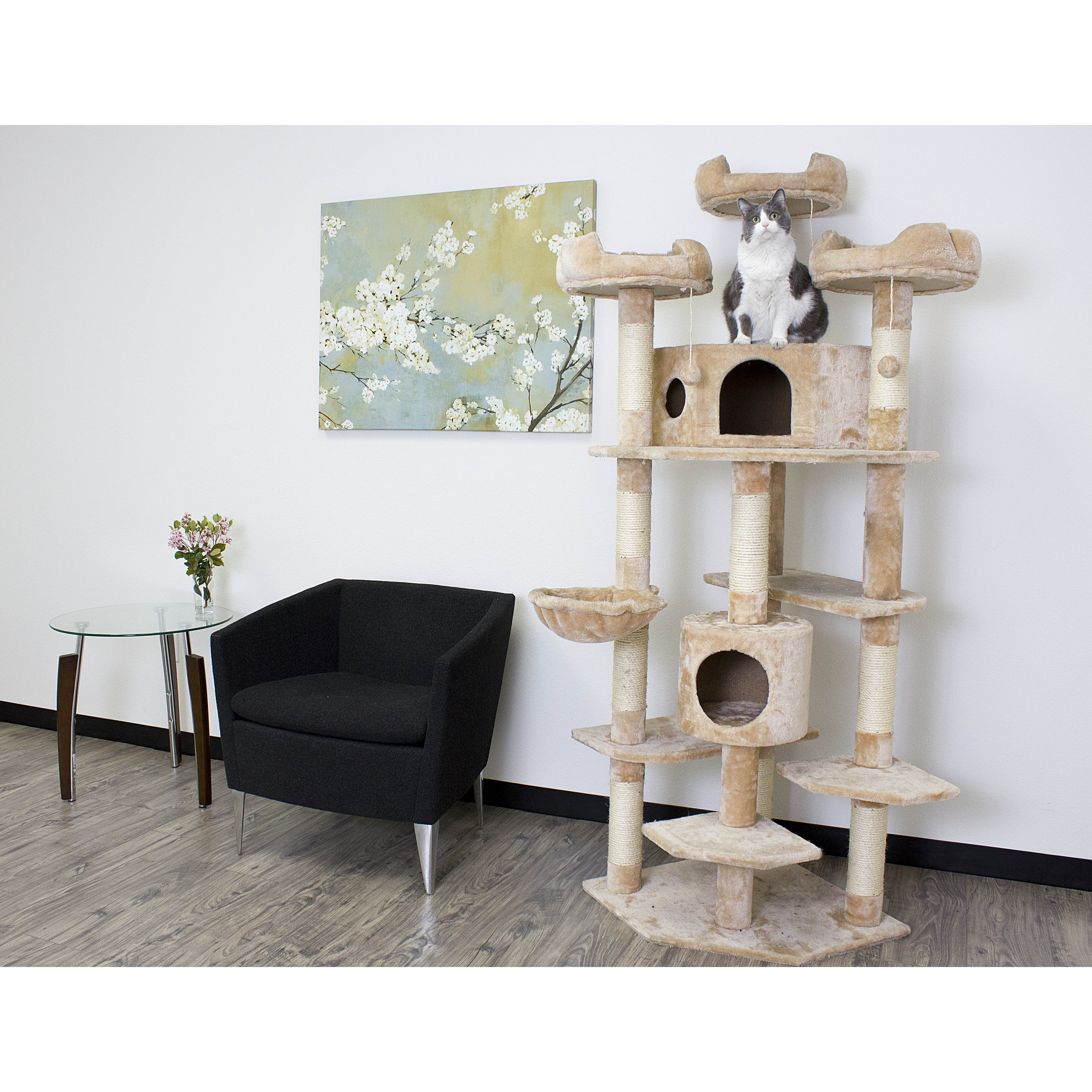 Kitty Mansions 72" Denver Cat Tree & Reviews Wayfair