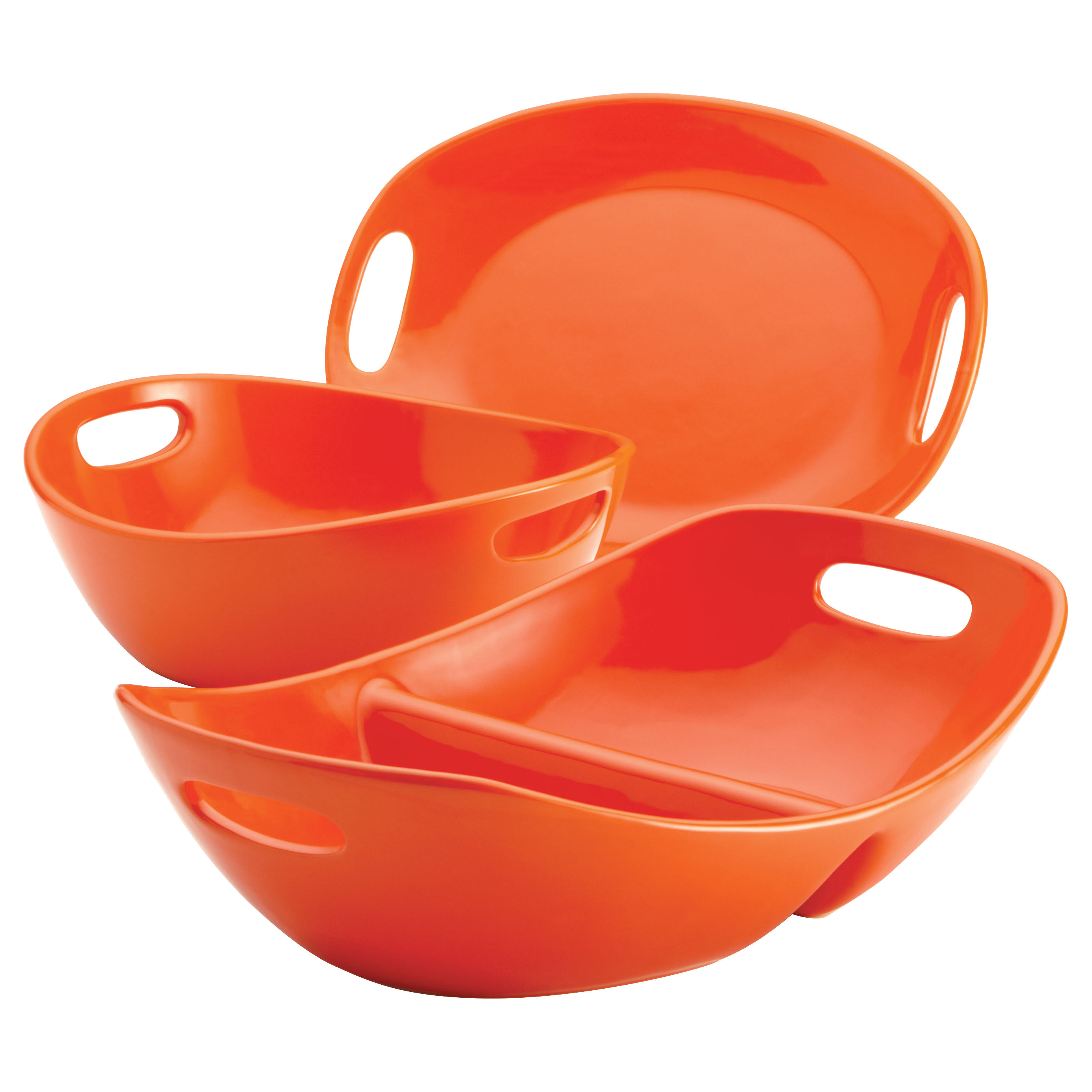 Rachael Ray Stoneware 3 Piece Serving Bowl Set & Reviews Wayfair