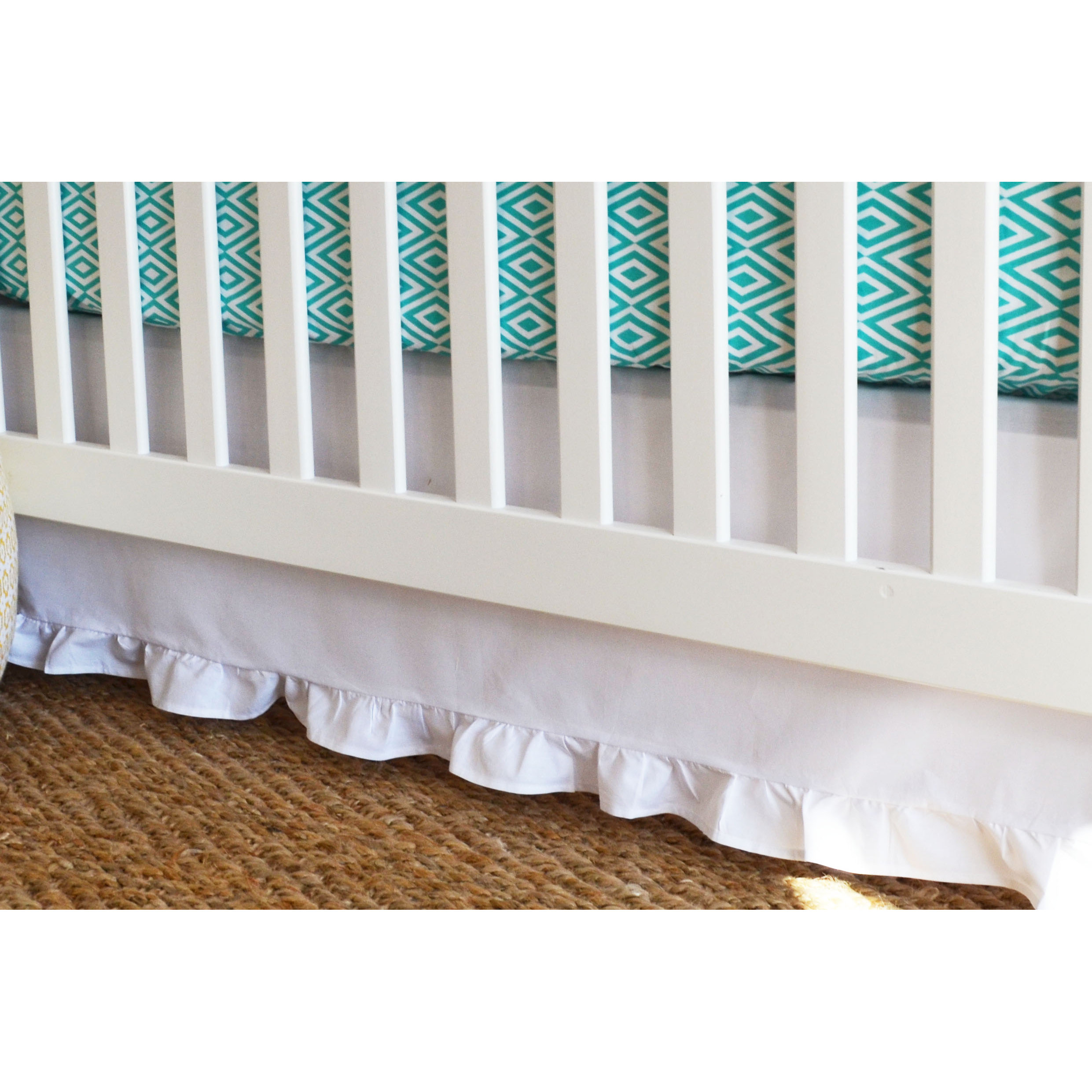 Oliver B Pure White Gathered Crib Skirt & Reviews Wayfair