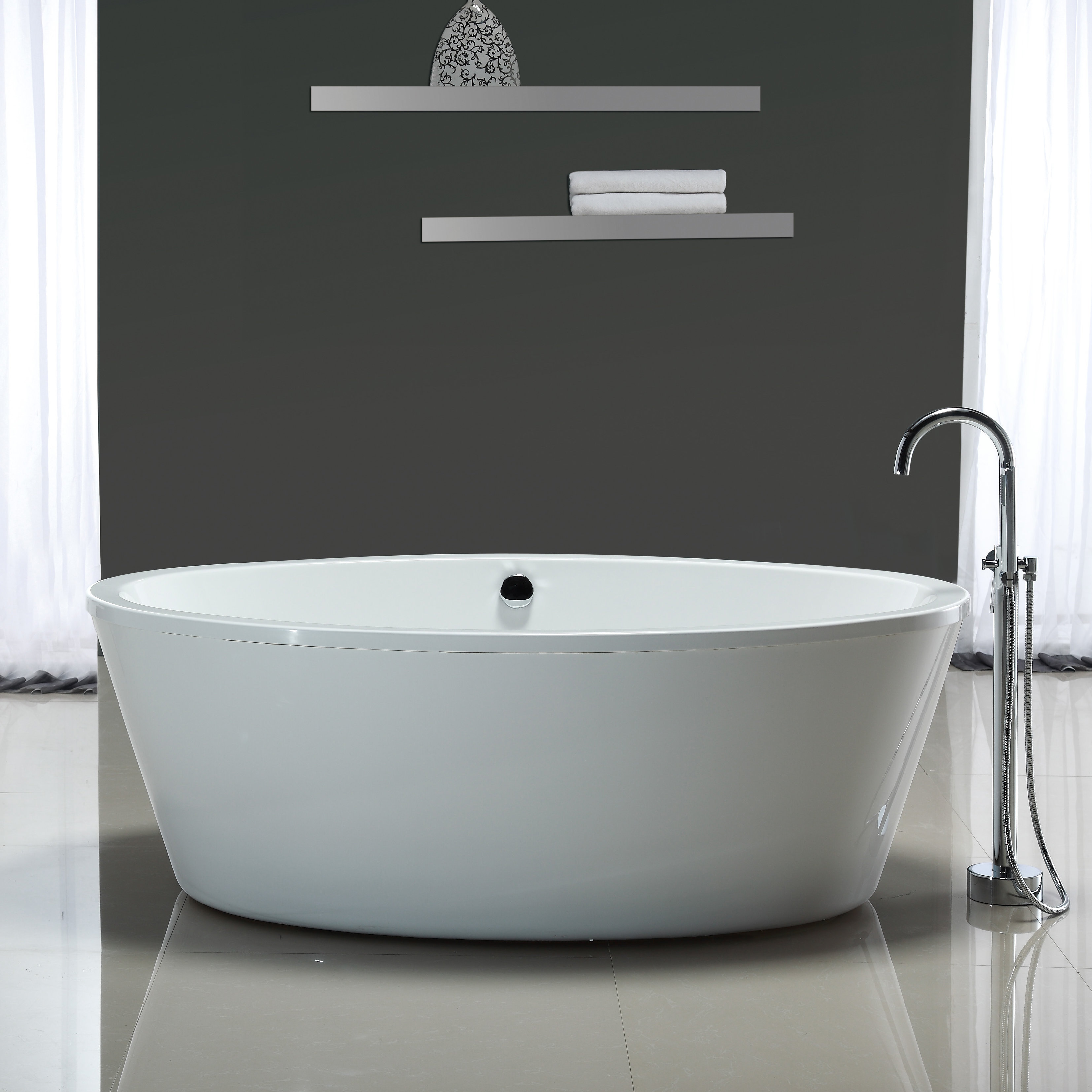 Ove Decors Marilyn 67" x 43" Soaking Bathtub & Reviews Wayfair