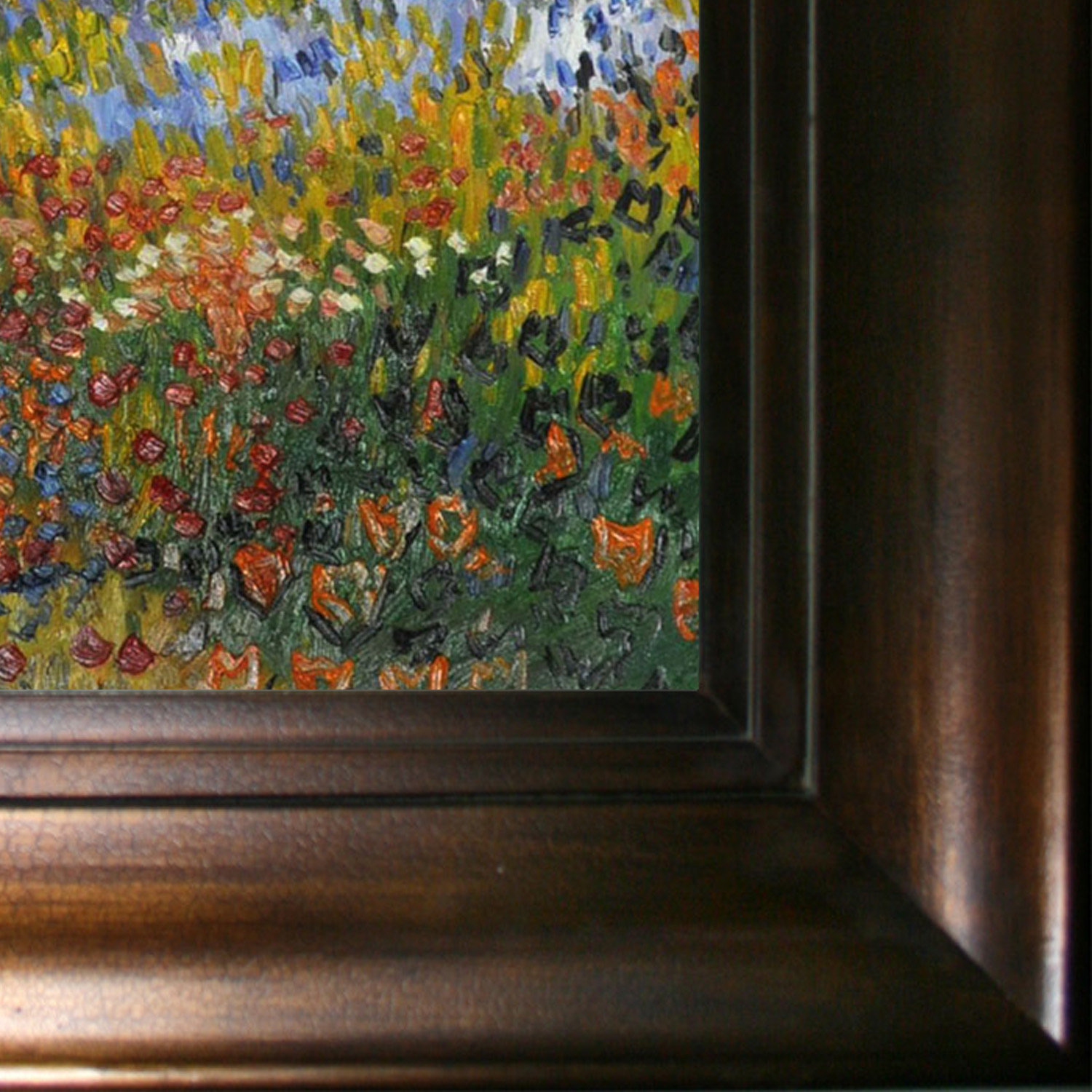 Tori Home Flowering Garden with Path by Vincent Van Gogh Framed