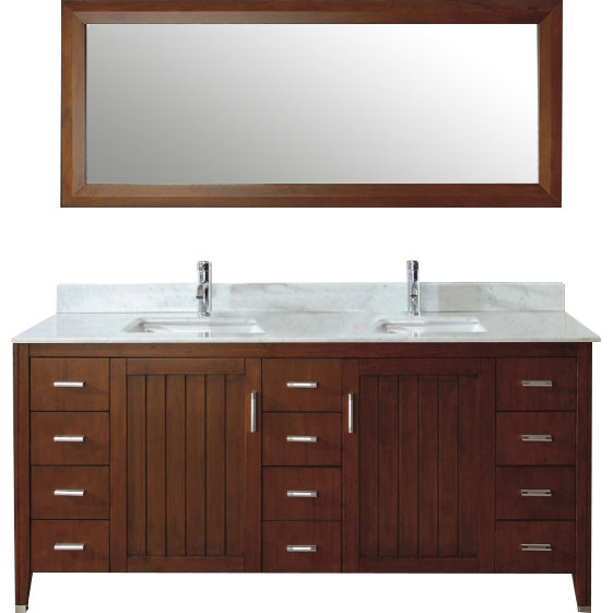 Bauhaus Bath Jacchi 72" Double Bathroom Vanity Set with Mirror & Reviews Wayfair