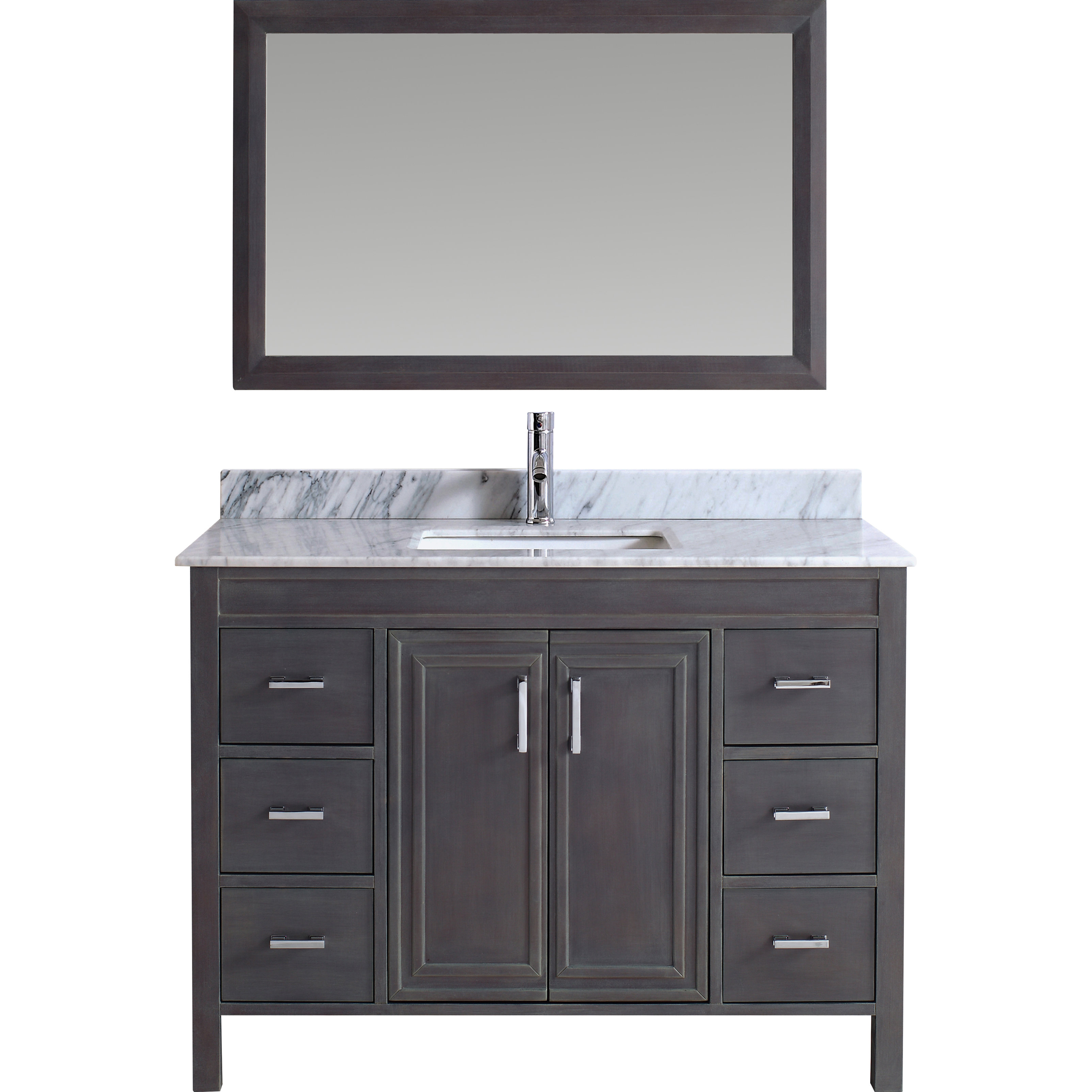 Bauhaus Bath Coraline 48" Single Bathroom Vanity Set with Mirror & Reviews Wayfair