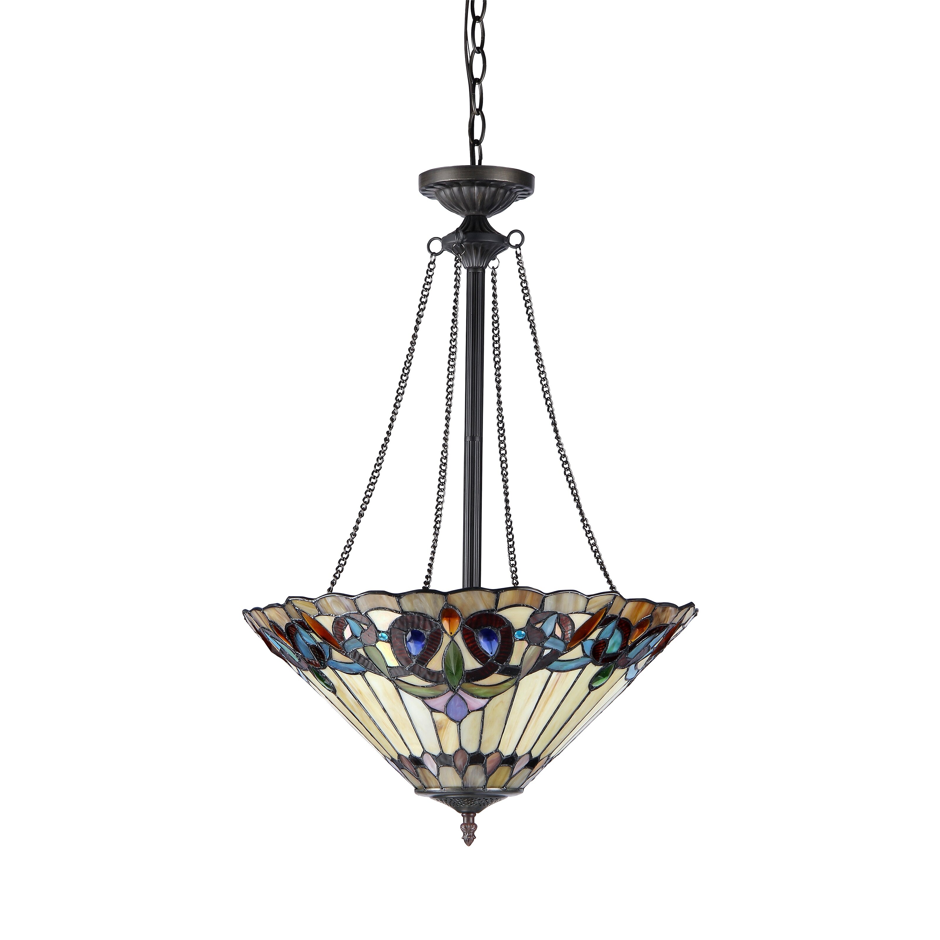 Chloe Lighting Victorian 2 Light Ambrose Inverted Ceiling Pendent ...