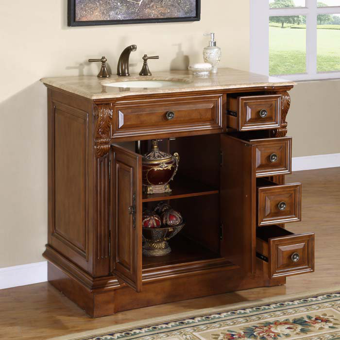 Silkroad Exclusive Charlotte 38" Single Bathroom Vanity Set & Reviews