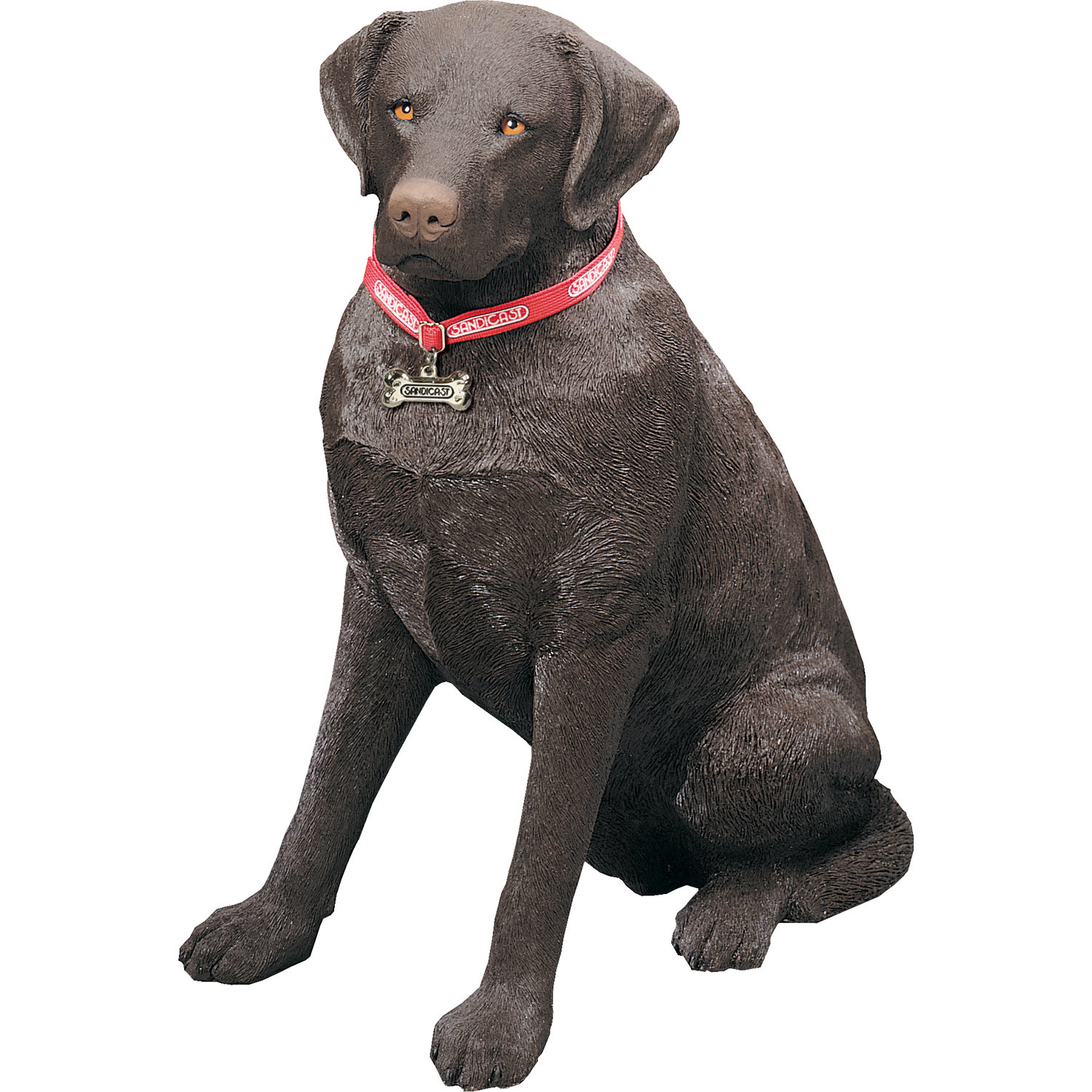 wooden labrador statue
