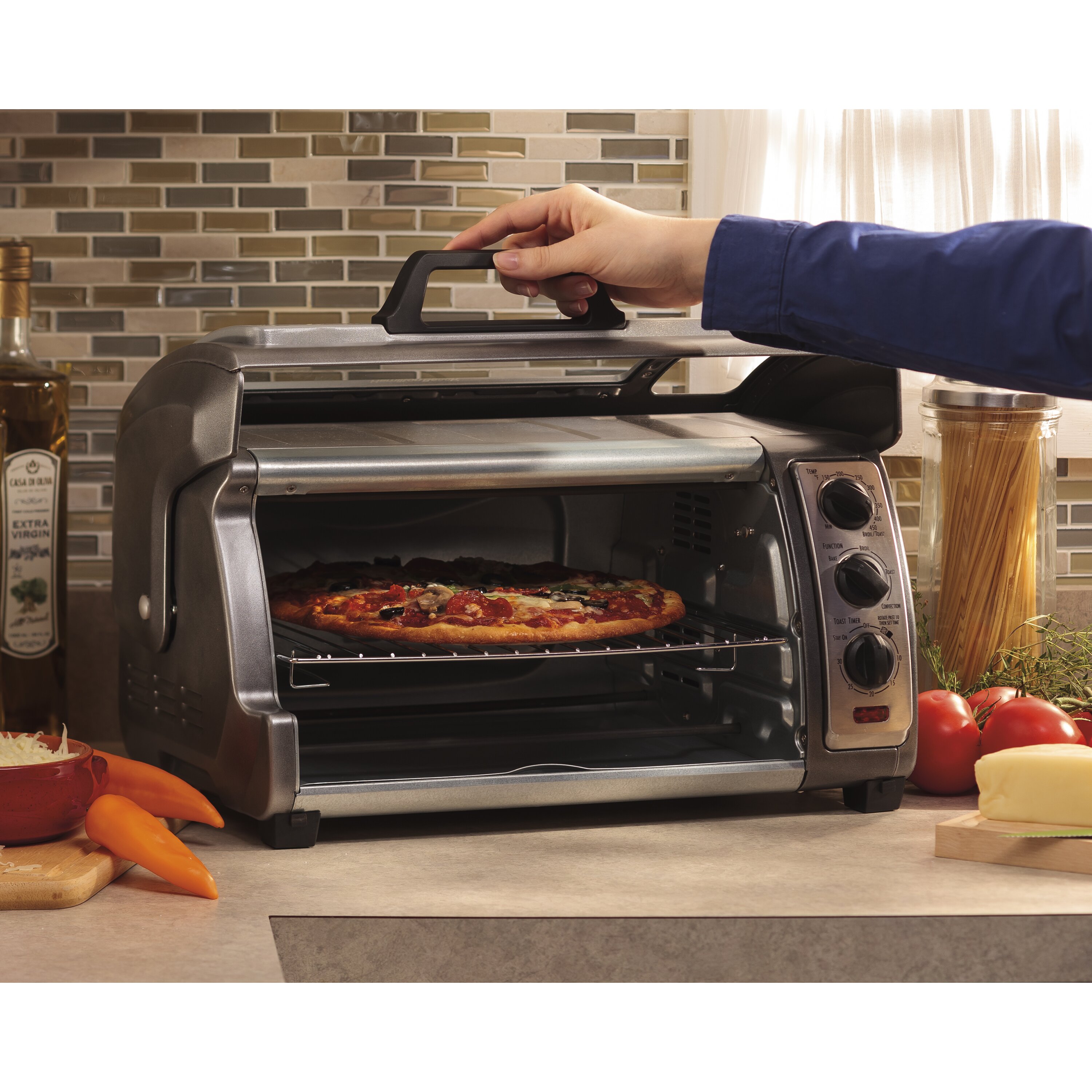 Hamilton Beach Easy Reach Toaster Oven with Convection & Reviews Wayfair