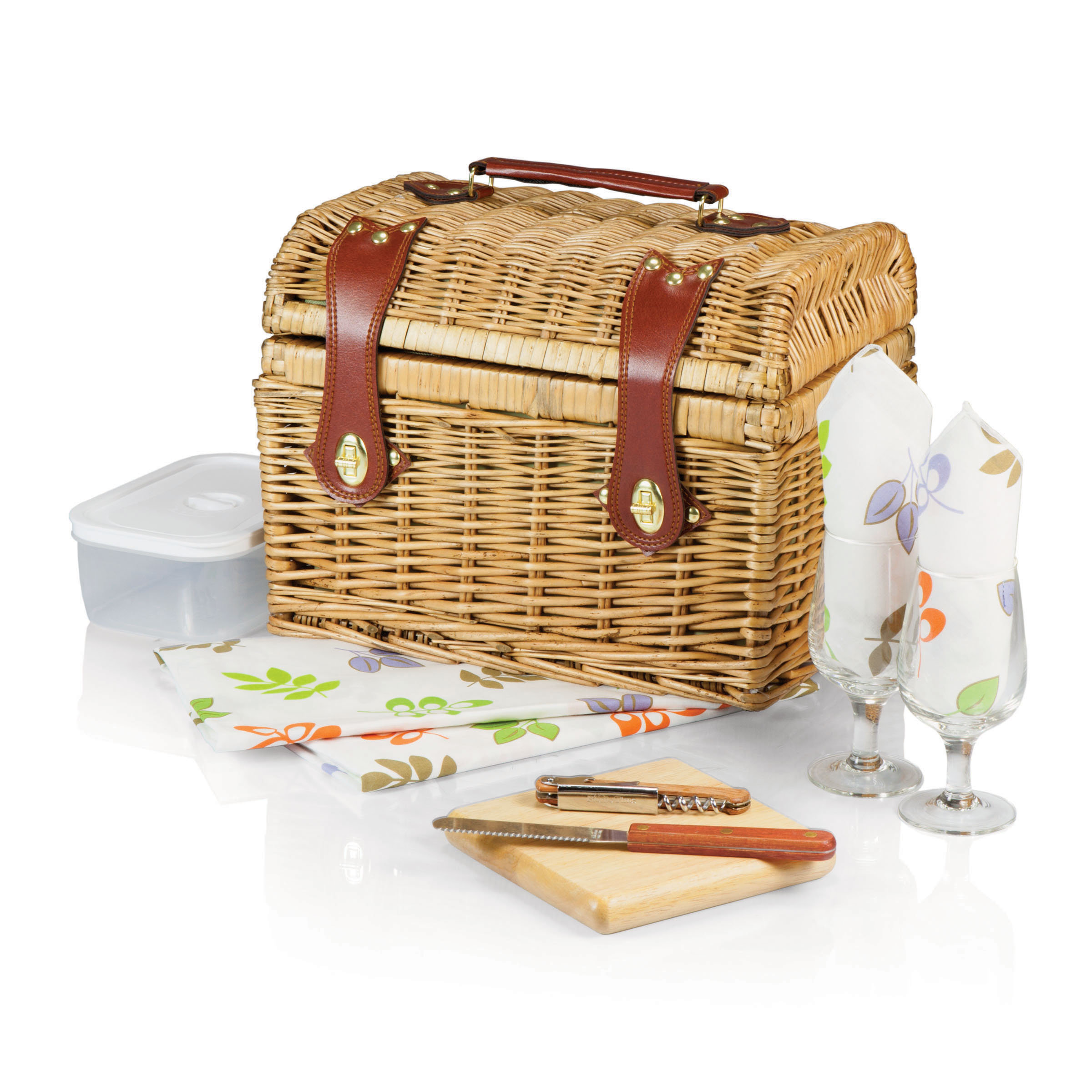 Picnic Time Napa Botanica Wine Basket Set & Reviews Wayfair