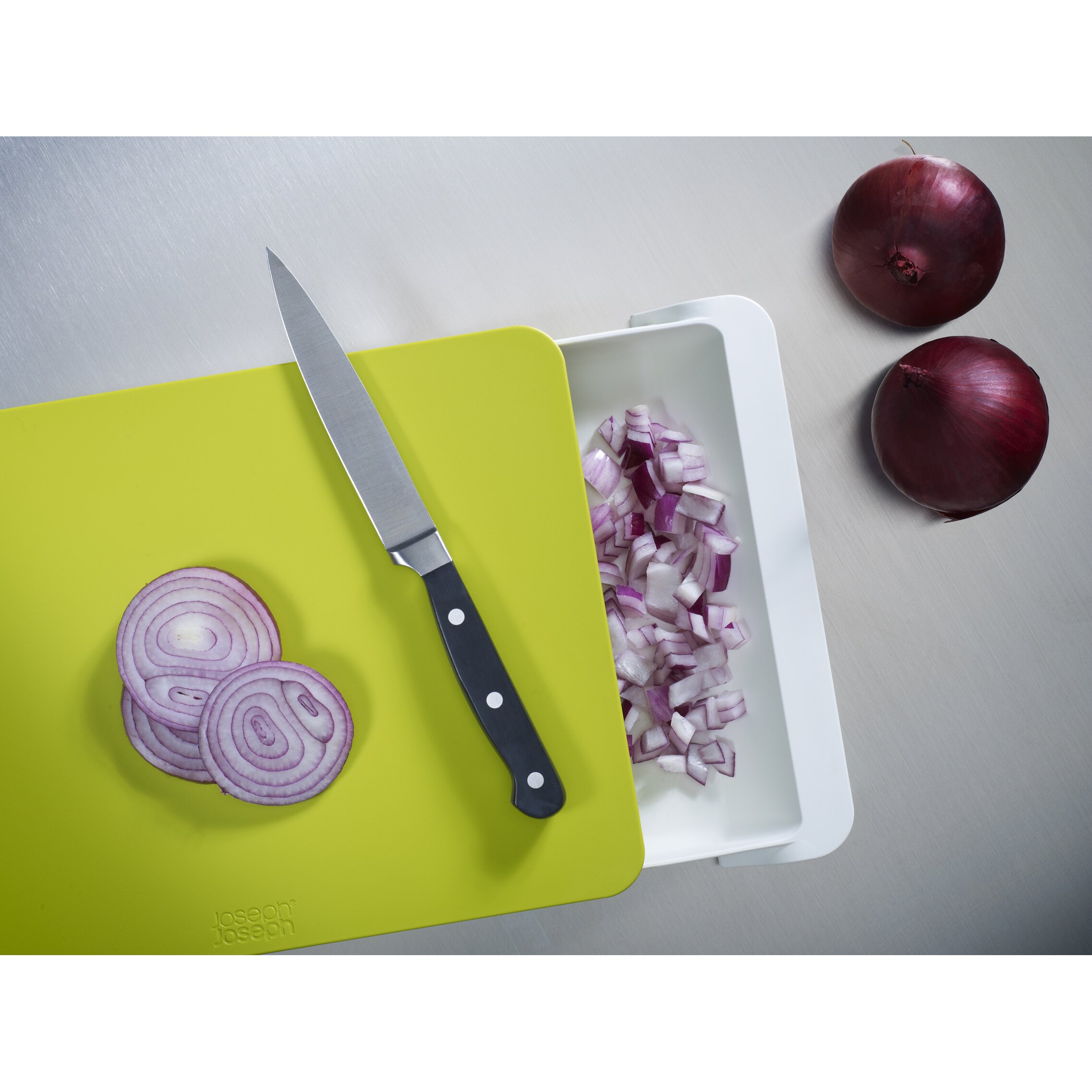 Joseph Joseph Cut And Collect Plastic Cutting Board Reviews Wayfair   Joseph Joseph Cut And Collect Plastic Cutting Board 