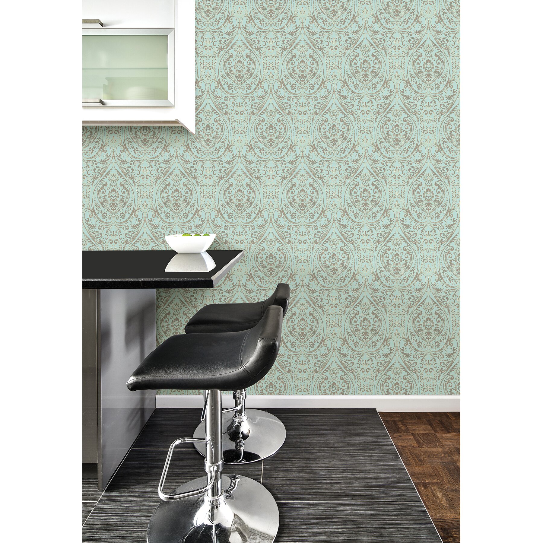 WallPops! 18' x 20.5" Nomad Damask Peel and Stick Wallpaper & Reviews