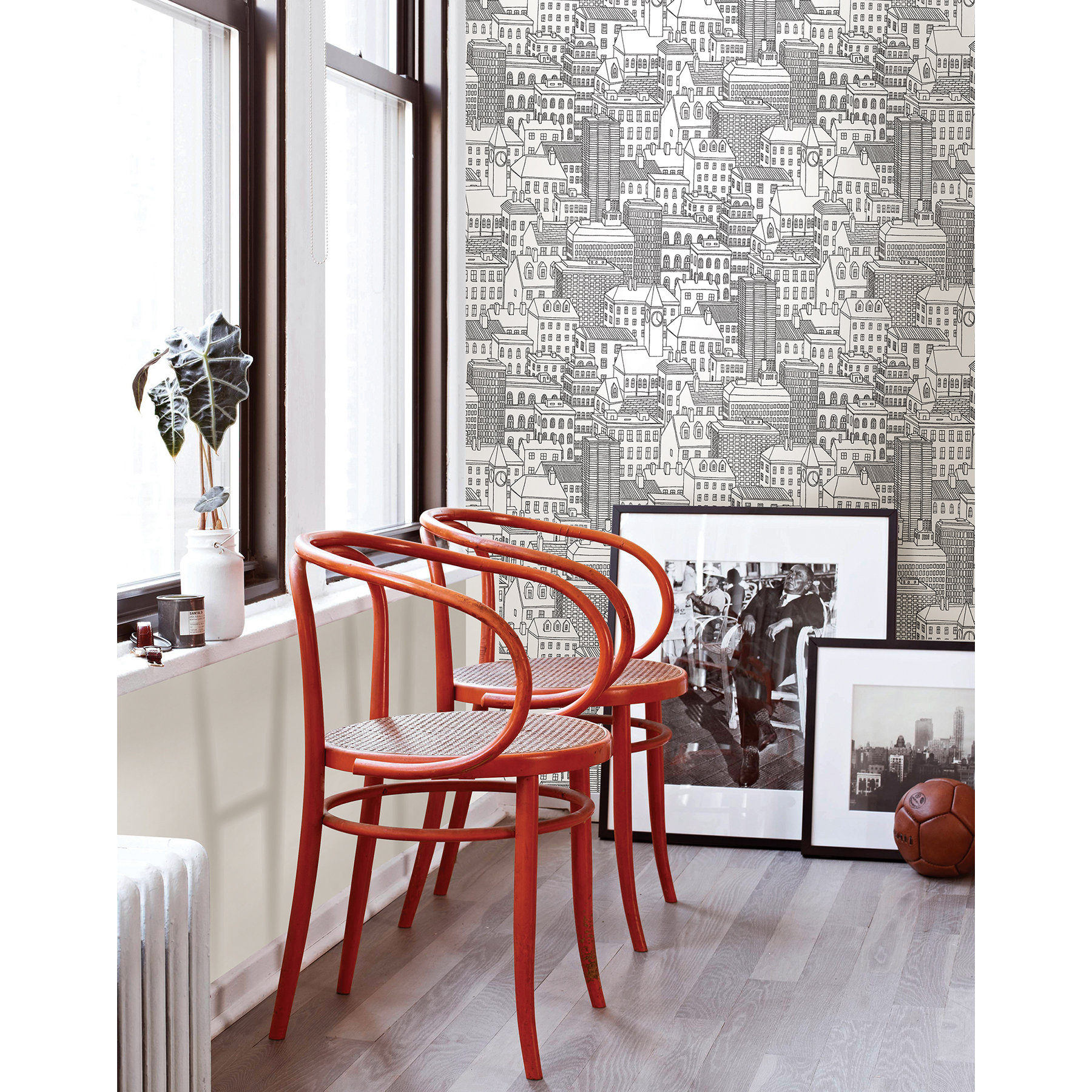 WallPops! 18' x 20.5" Metropolis Peel and Stick Wallpaper Wayfair