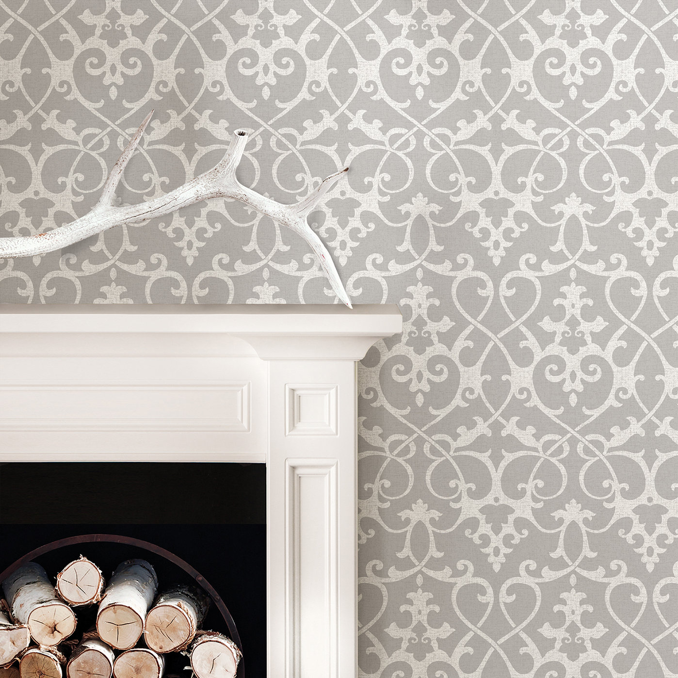 WallPops! Nu 18' x 20.5" Ironwork Gray Peel and Stick Wallpaper Wayfair