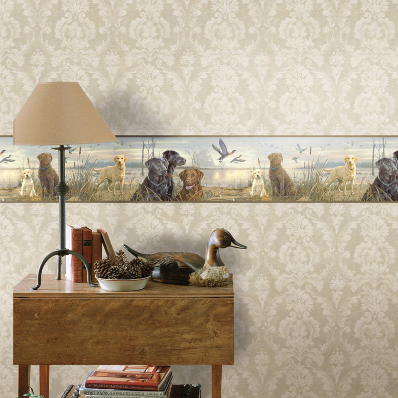 Brewster Home Fashions Borders by Chesapeake Trusty Labs Portrait 15' x