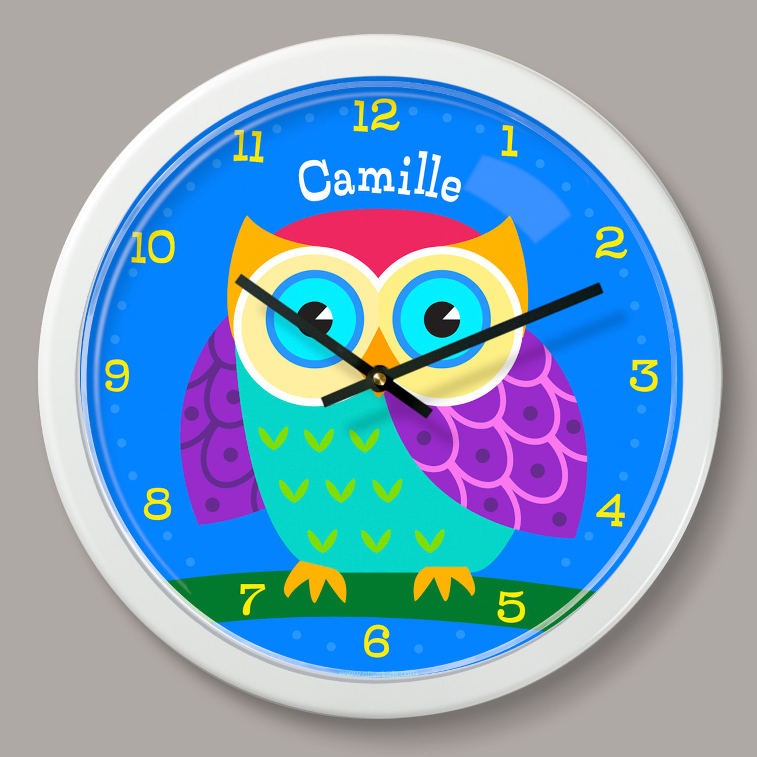 Olive Kids Owls Personalized 12" Wall Clock Wayfair