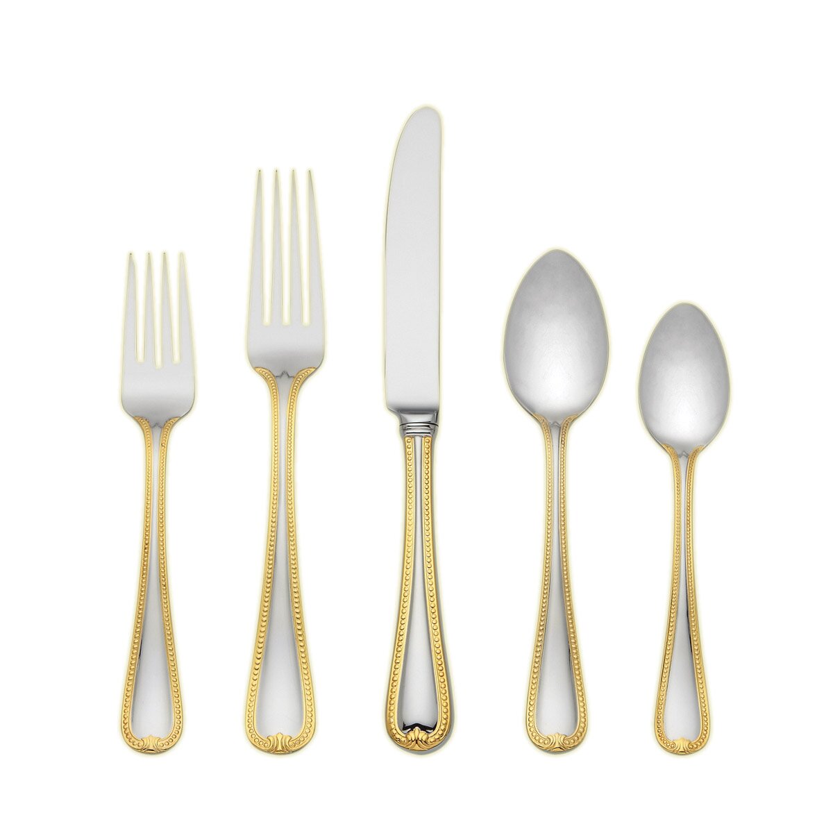 Lenox Vintage Jewel Gold 5 Piece Flatware Set & Reviews Wayfair