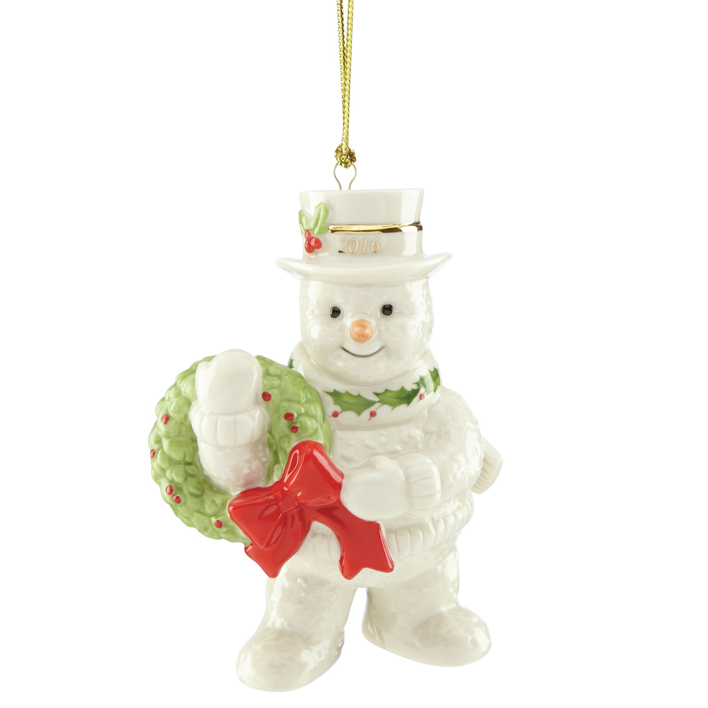 Lenox 2016 Happy Holly Days Snowman Ornament & Reviews | Wayfair