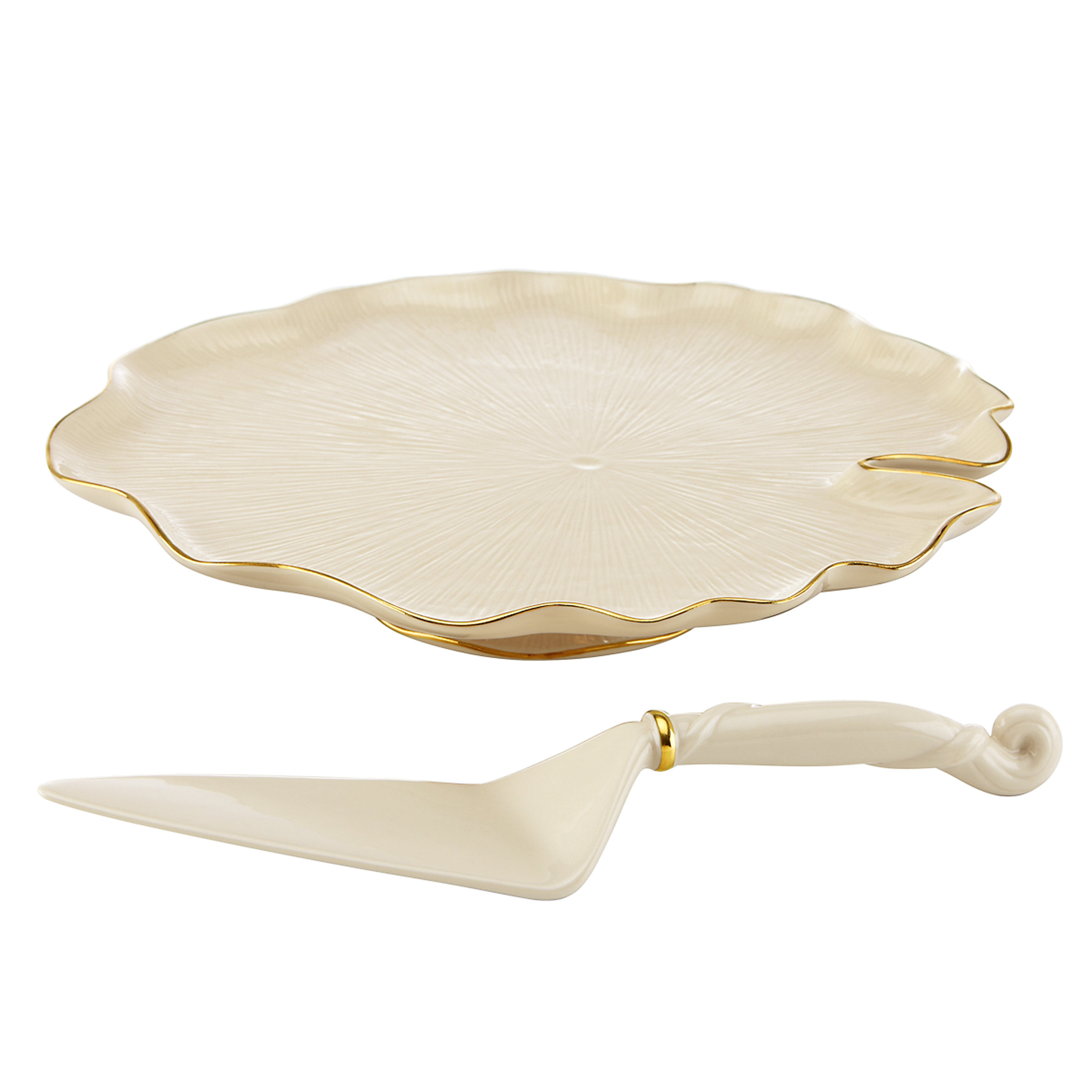 Lenox Eternal Leaf Cake Plate/Server & Reviews Wayfair