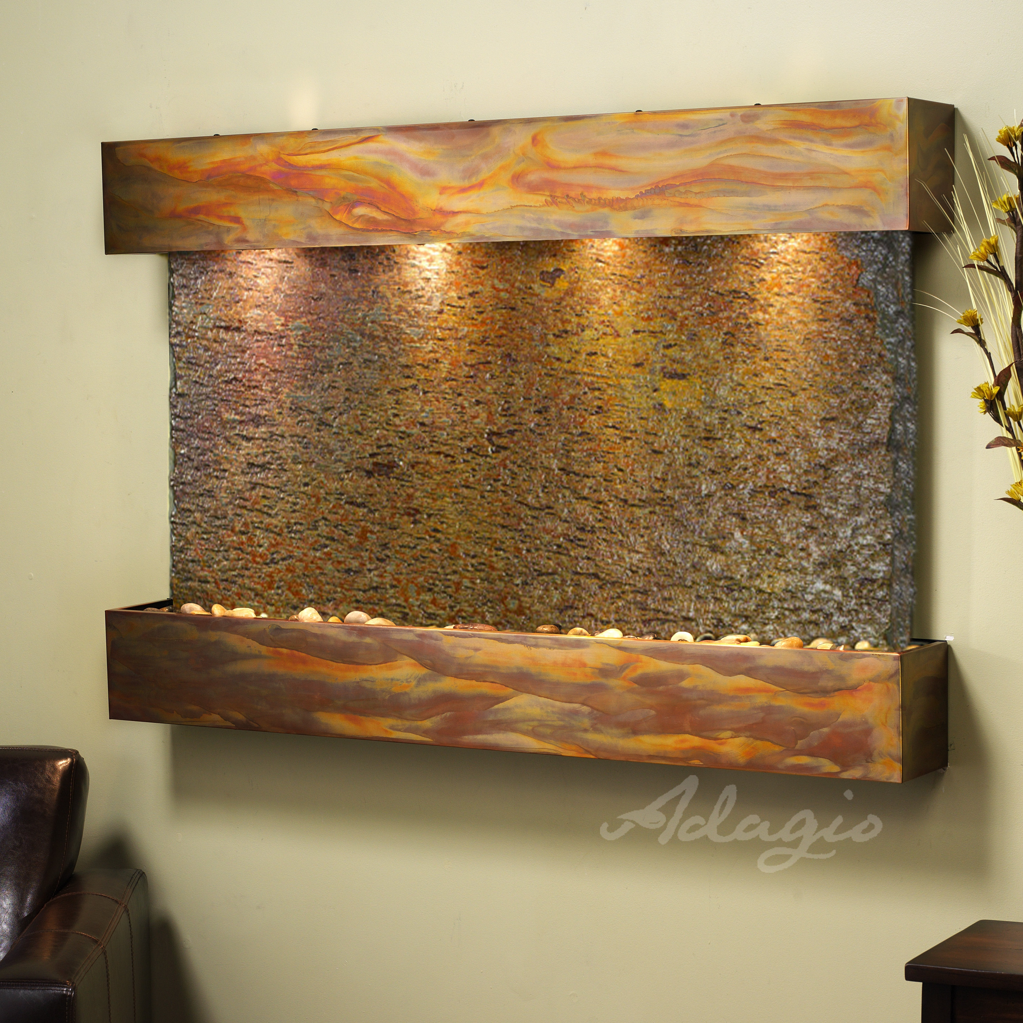 Adagio Fountains Sunrise Springs Square Edges Wall Fountain & Reviews