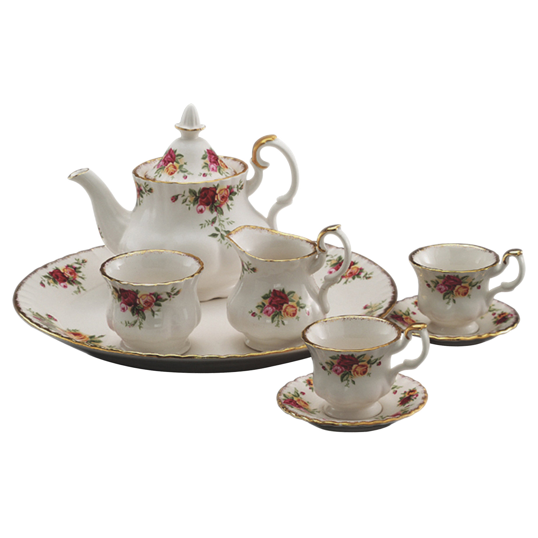 Royal Albert Old Country Roses Le Petite Miniature 9 Piece Teapot Set