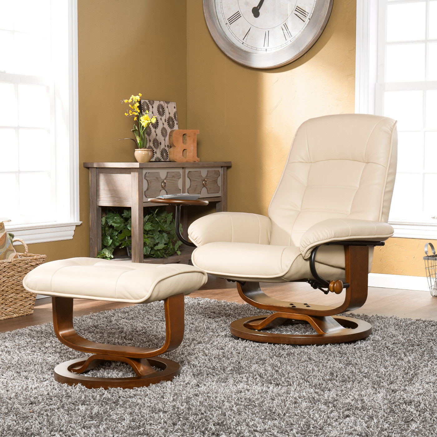 Wildon Home ® Shaw Ergonomic Recliner & Ottoman Set & Reviews | Wayfair