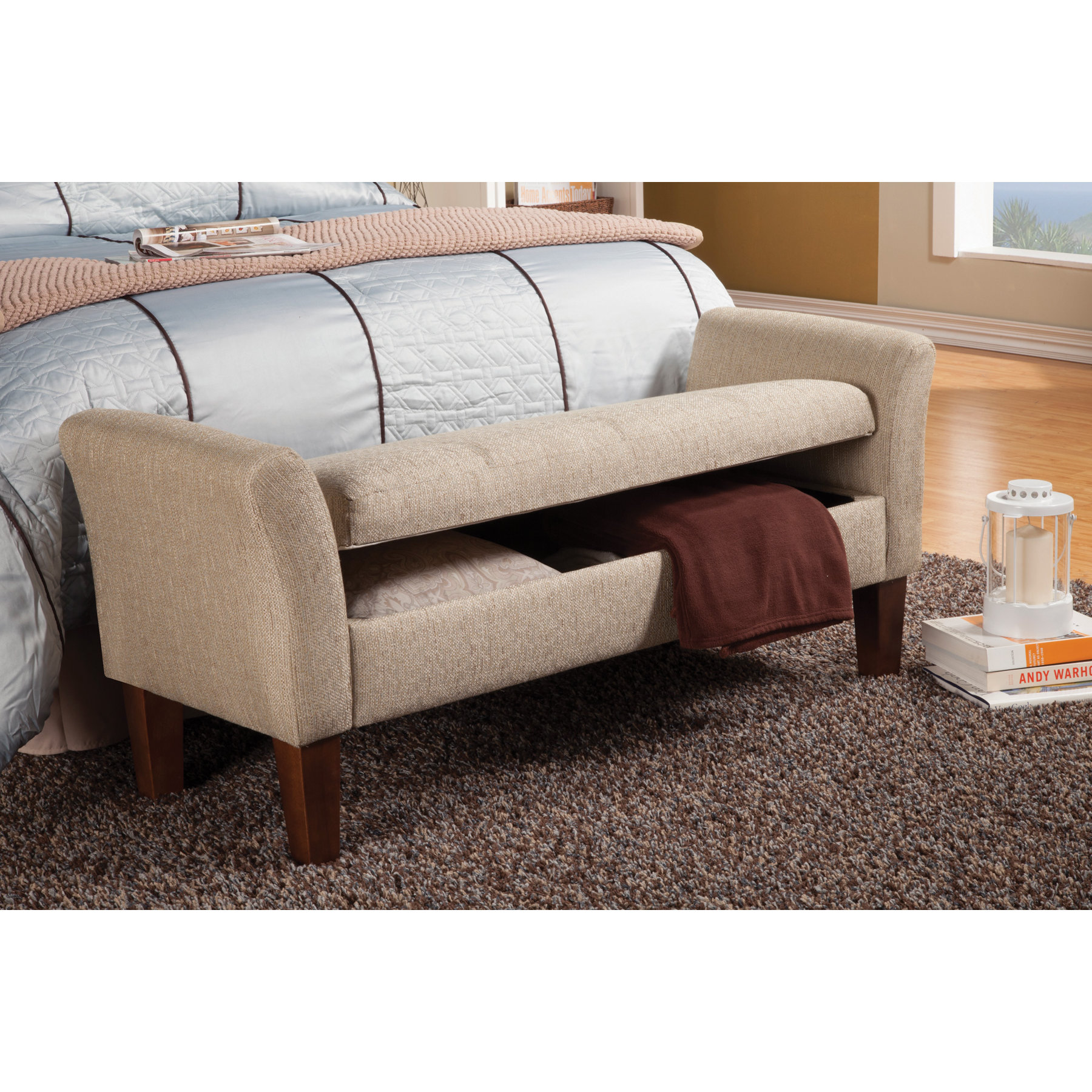 Wildon Home Upholstered Storage Bedroom Bench Reviews Wayfair   Wildon Home %2525C2%2525AE Upholstered Storage Bedroom Bench CST17575 