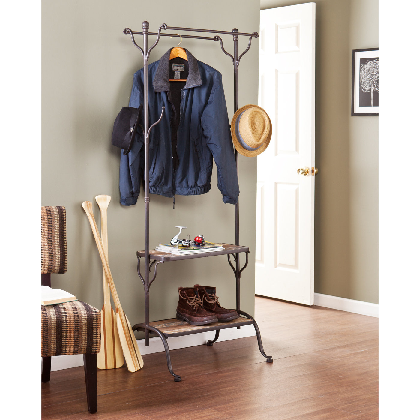 Wildon Home ® Hillwood Entryway Hall Tree with Shelf & Reviews Wayfair