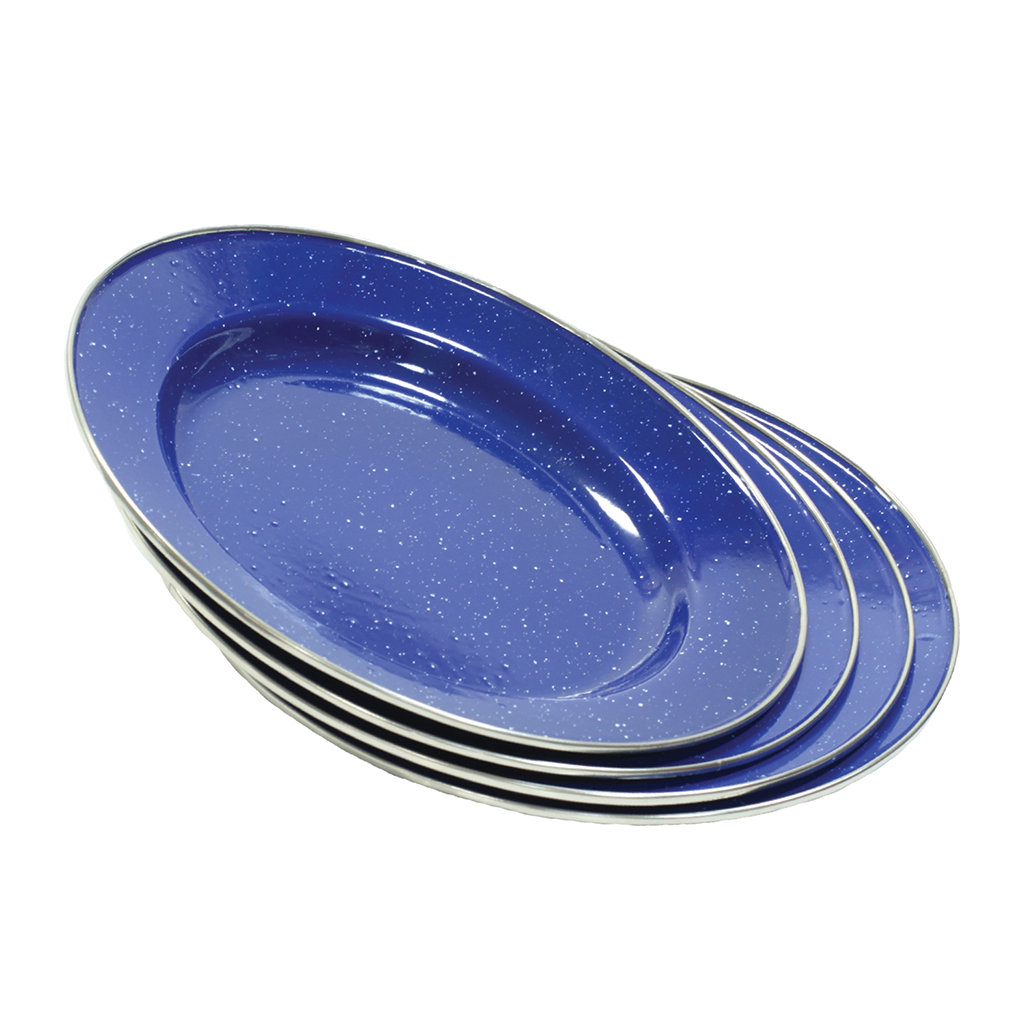 Stansport Enamel Camping 24 Piece Dinnerware Set Wayfair.ca