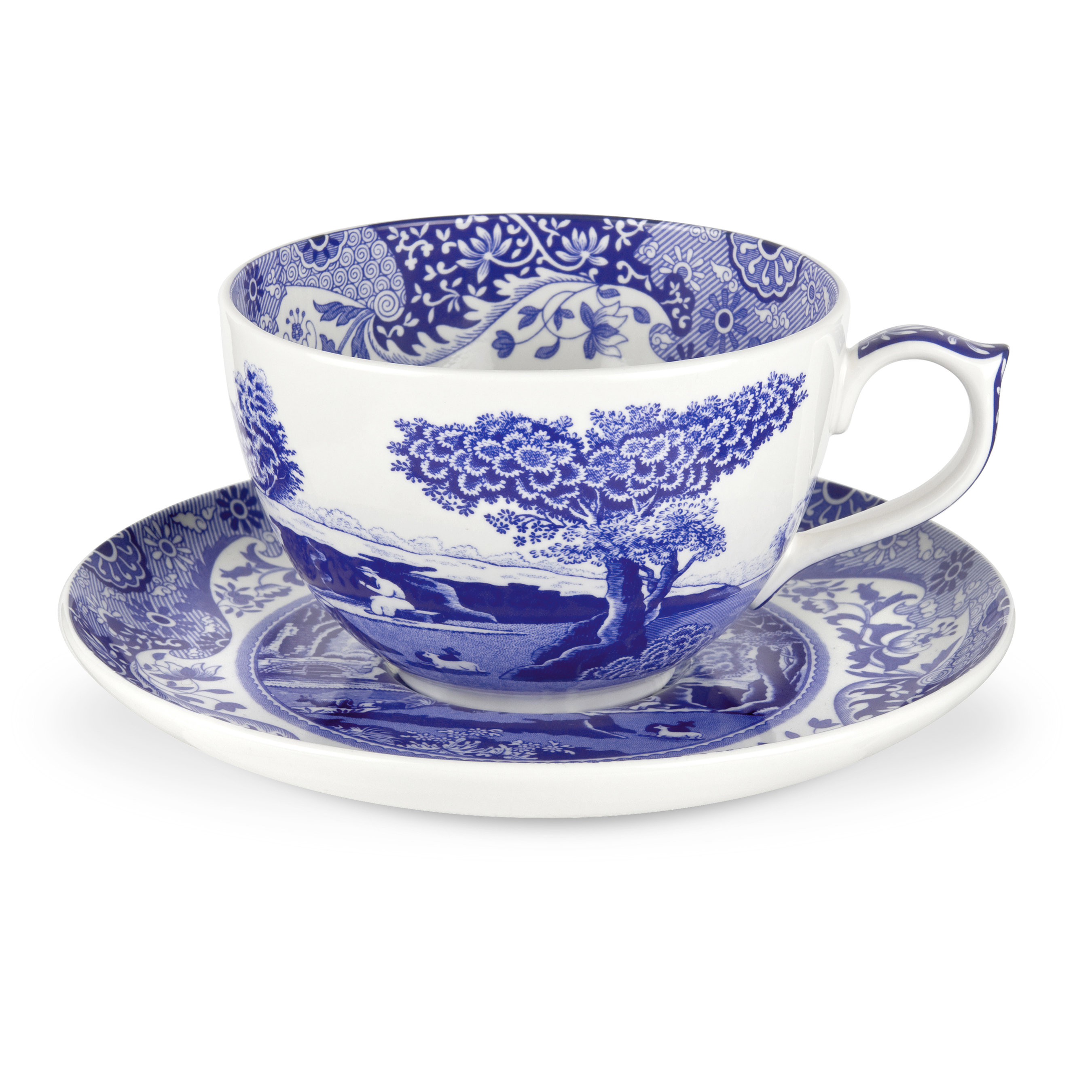 Spode Blue Italian 20 oz. Jumbo Cup and Saucer & Reviews Wayfair