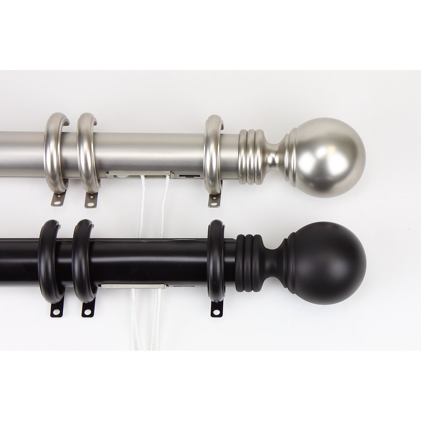 Rod Desyne Elite Traverse Sphere Center Open Single Curtain Rod