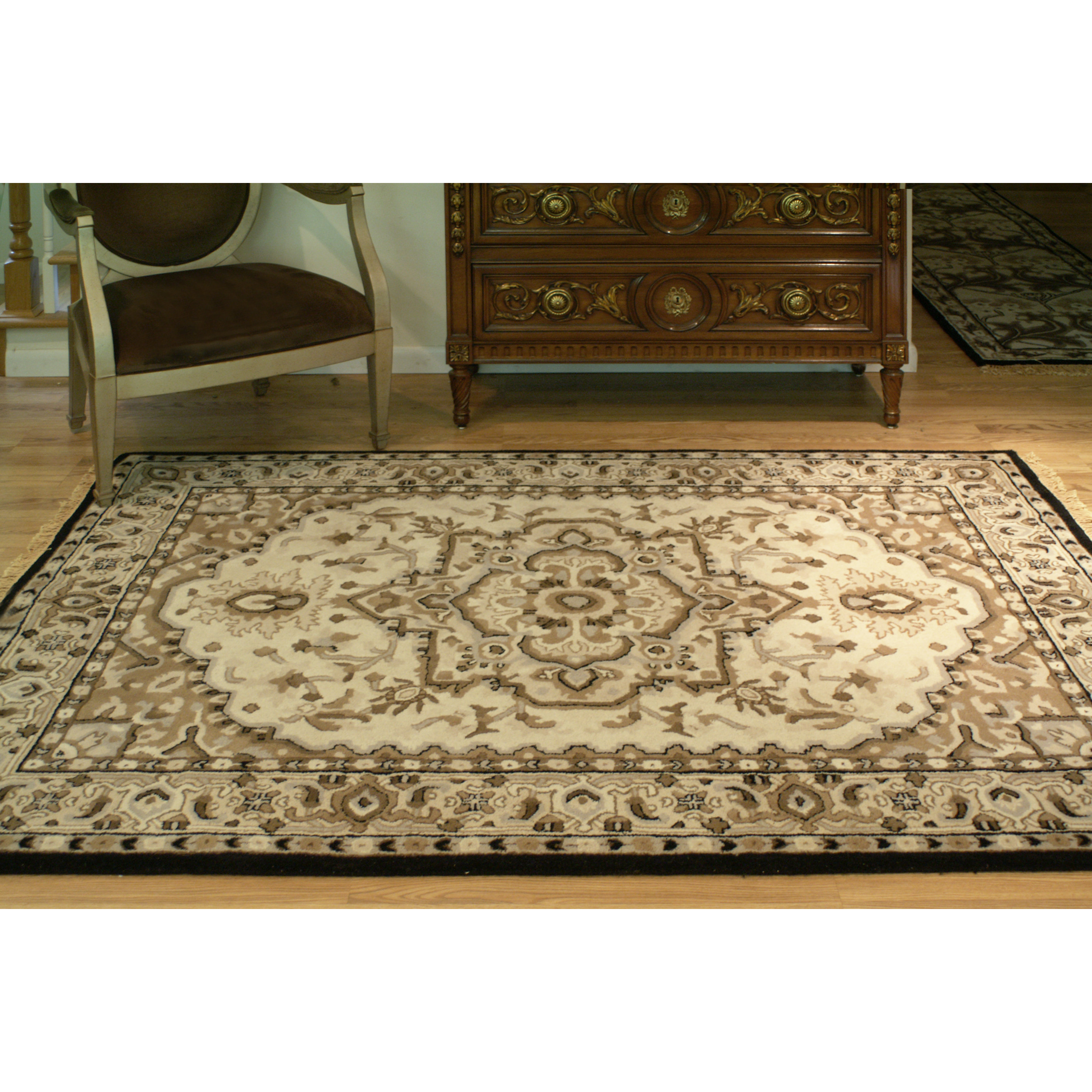 American Home Rug Co. American Home Classic Arts & Craft Taupe/Black